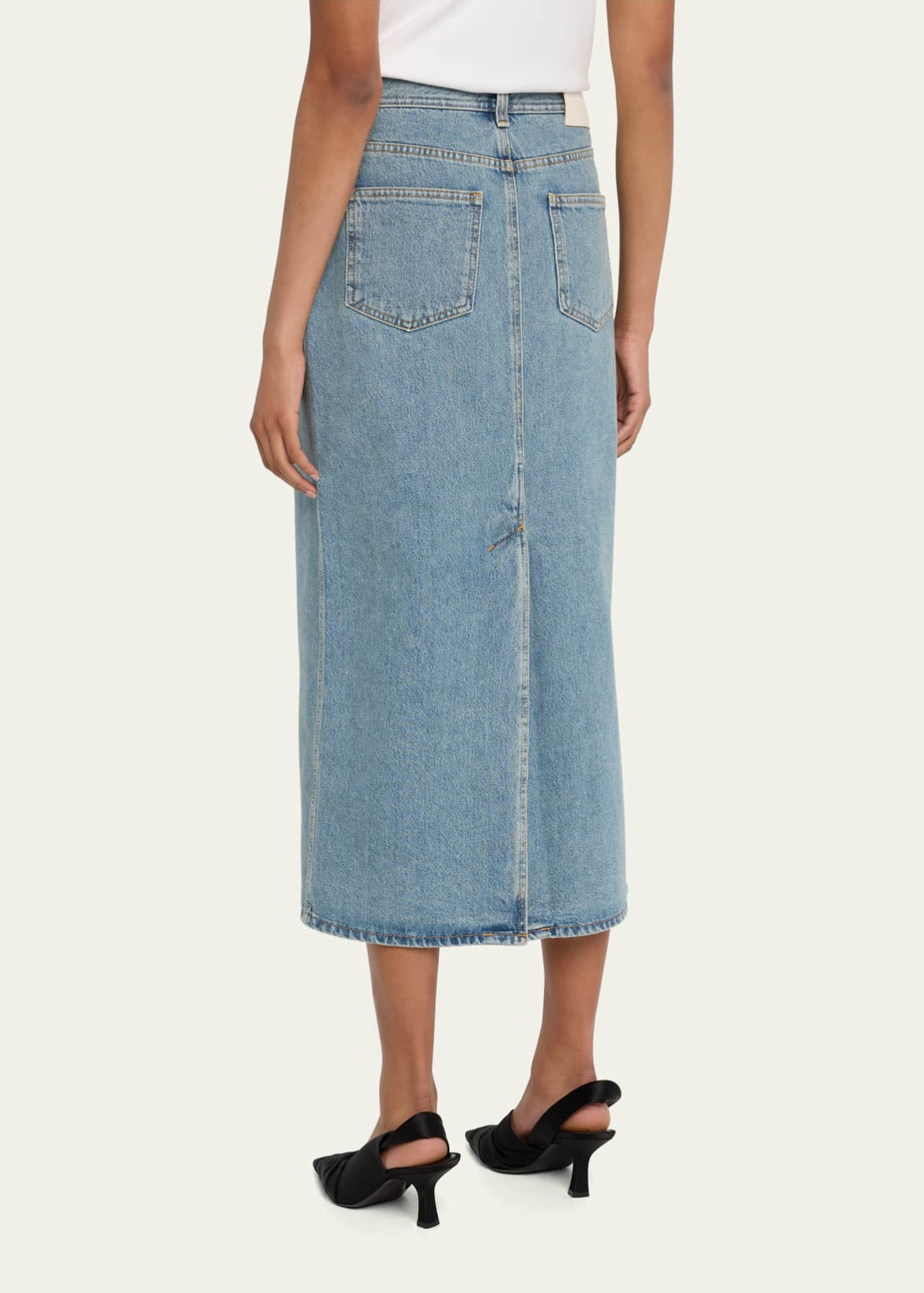 Loulou Studio Long Denim Skirt - Bergdorf Goodman