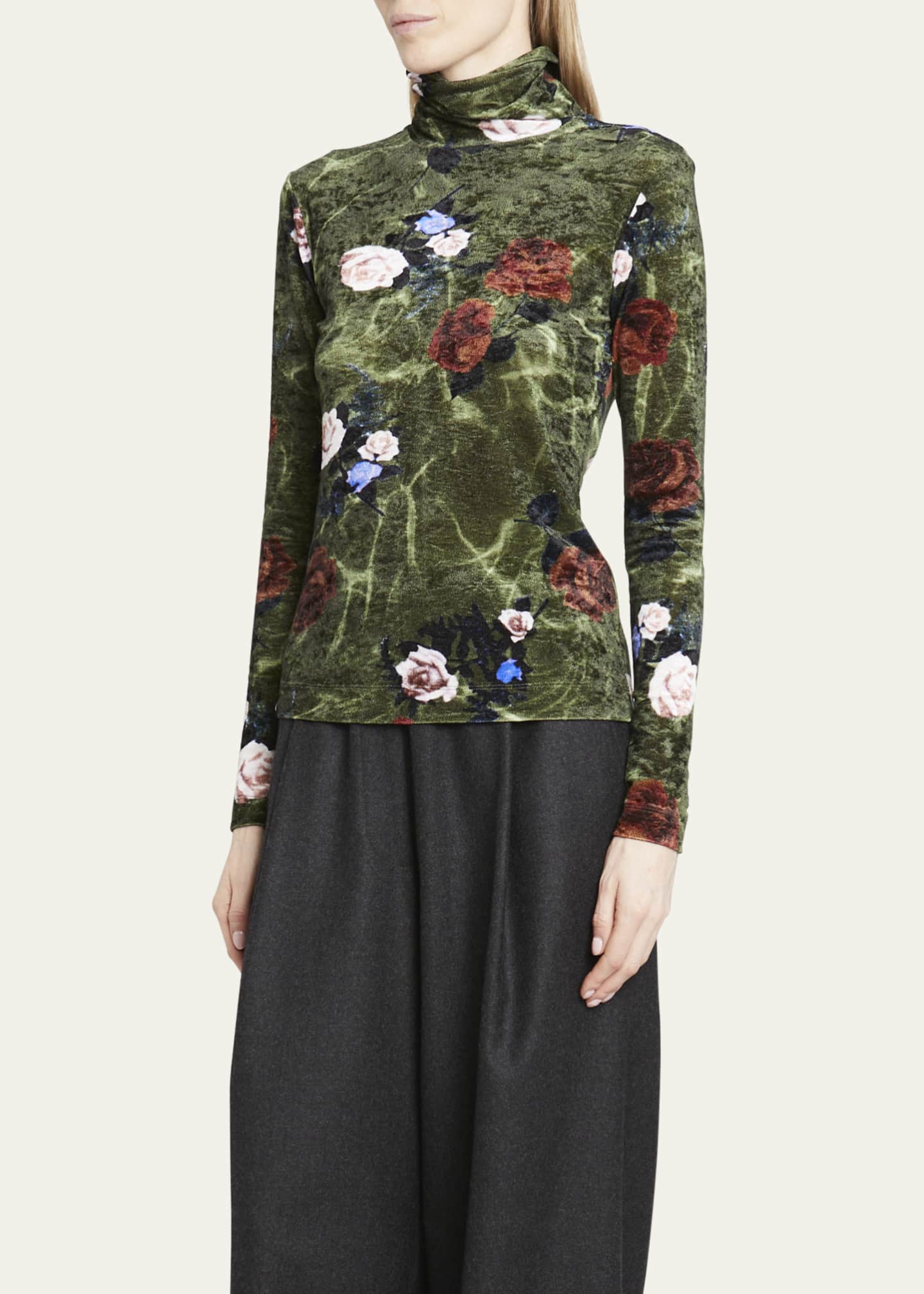 Dries van noten graphic printed turtleneck discount