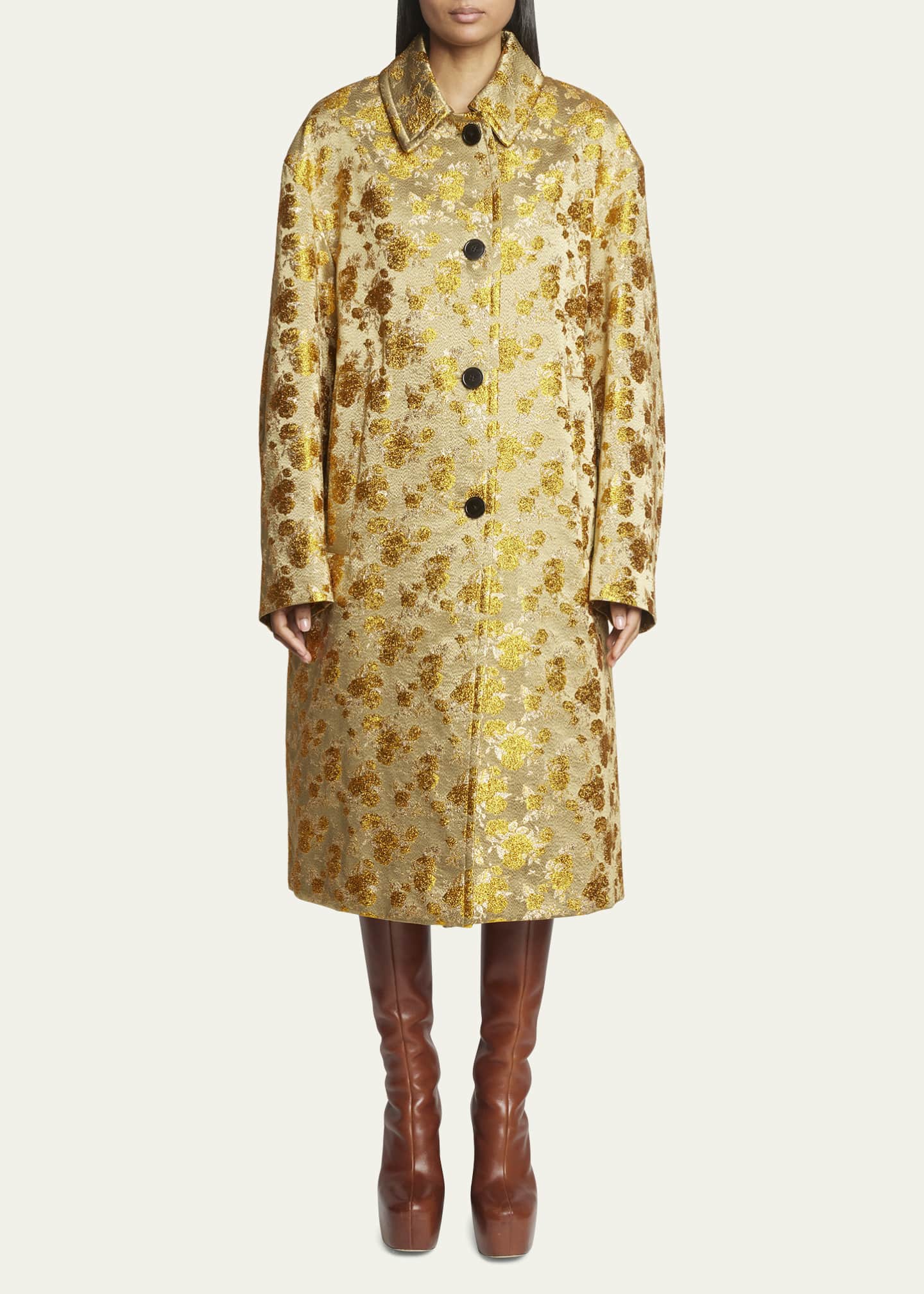Dries Van Noten Rinks Floral Jacquard Coat - Bergdorf Goodman