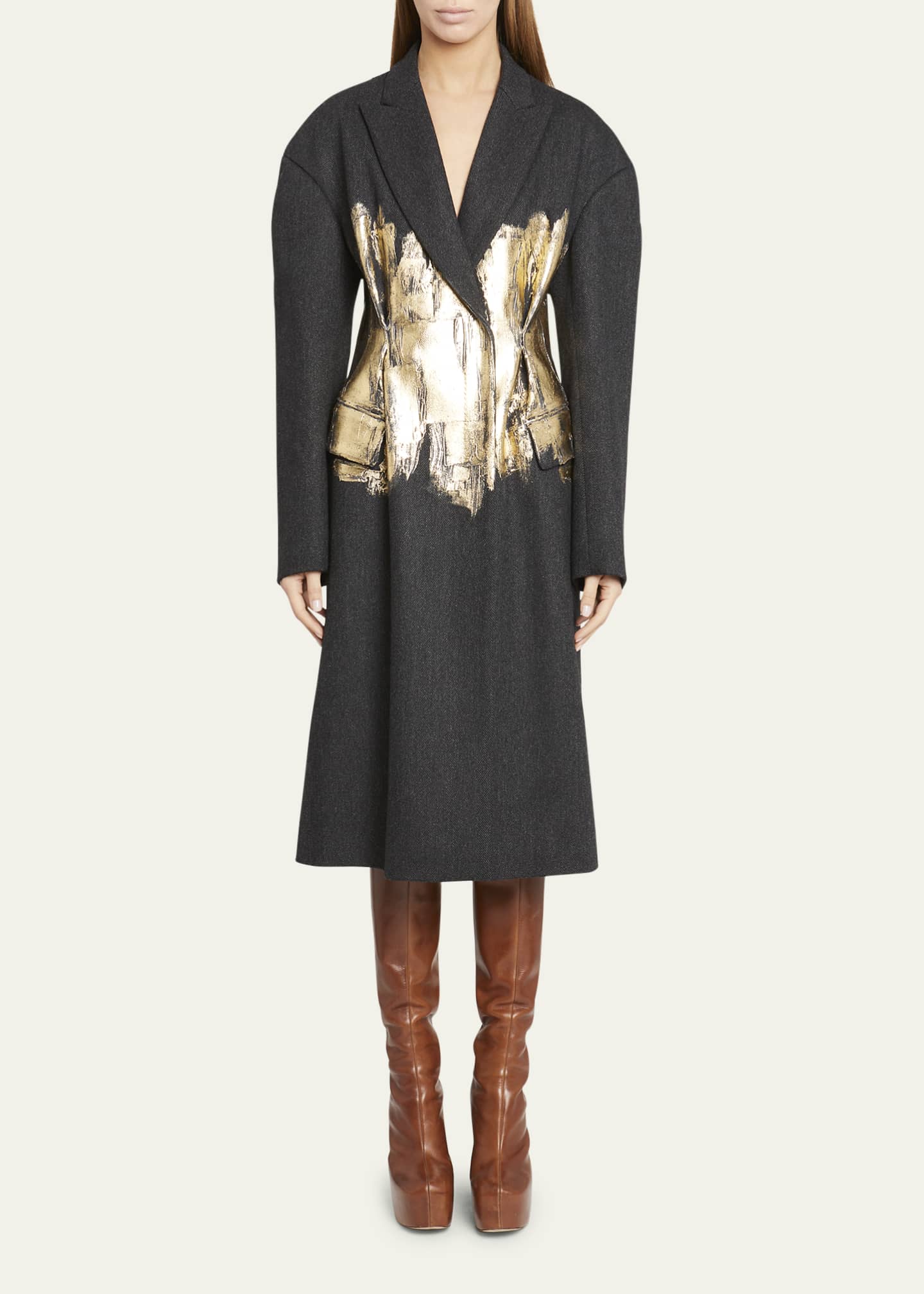 Dries Van Noten Ravis Abstract Wool Coat - Bergdorf Goodman