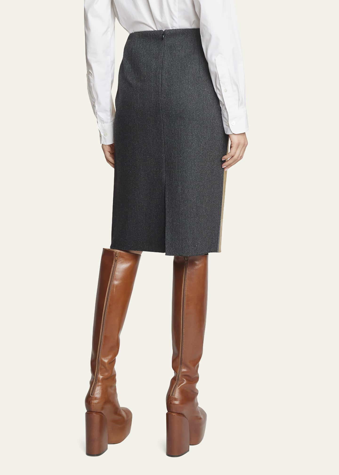 Dries Van Noten Salby Metallic Wool Pencil Skirt - Bergdorf Goodman