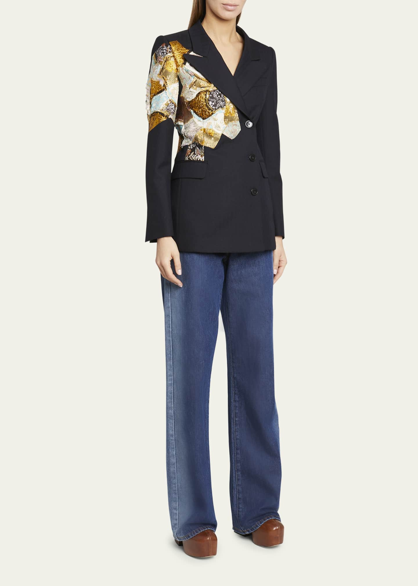 Dries Van Noten Bowy Patchwork Embroidered Blazer - Bergdorf Goodman