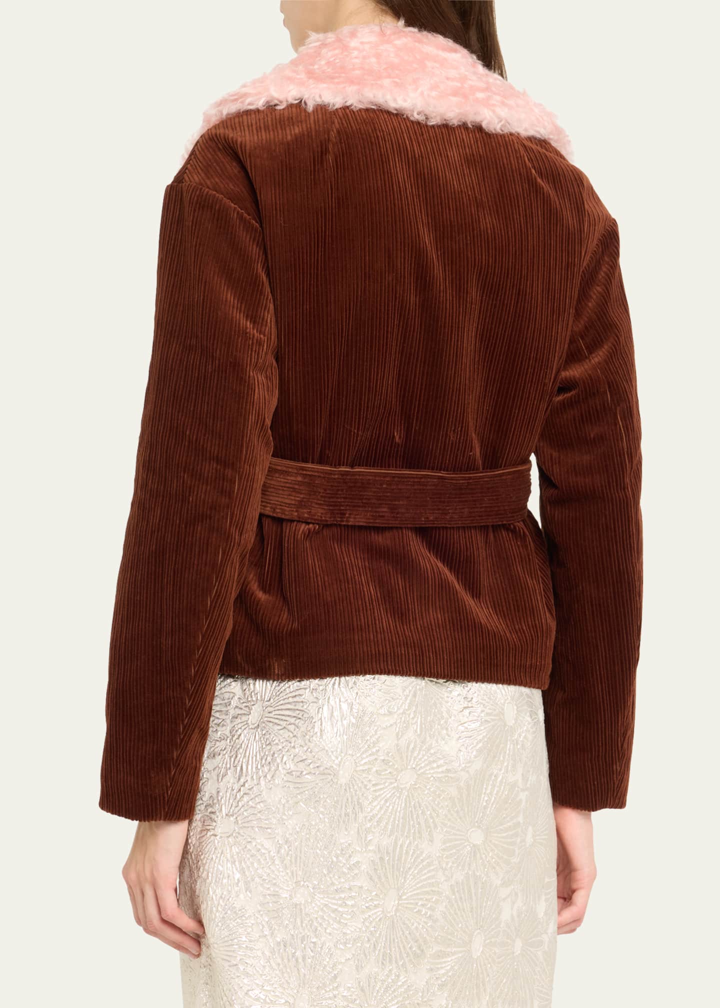 Corduroy shop belted jacket