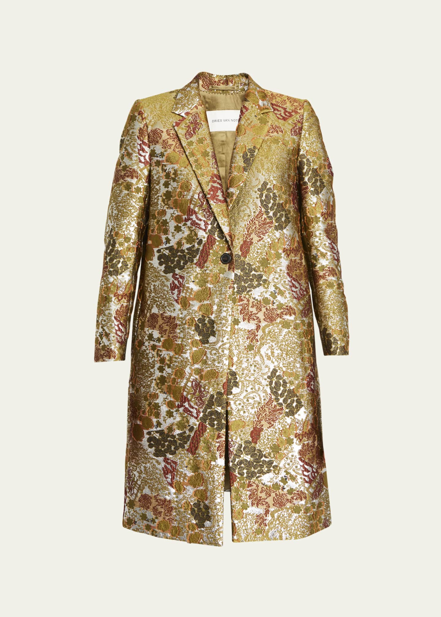 Dries Van Noten Richy Floral Jacquard Top Coat