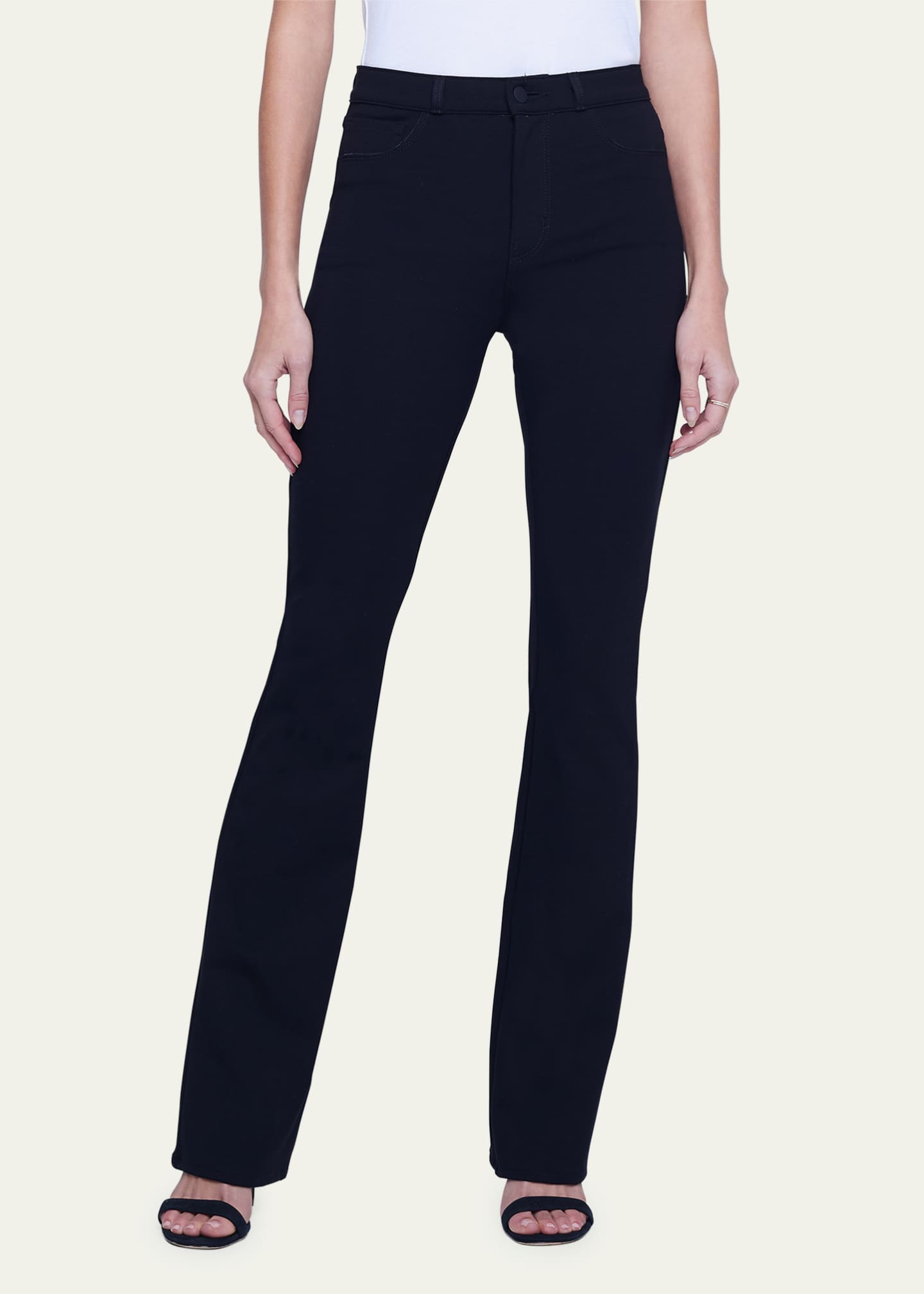 L'Agence Selma High Rise Sleek Baby Bootcut Pants - Bergdorf Goodman