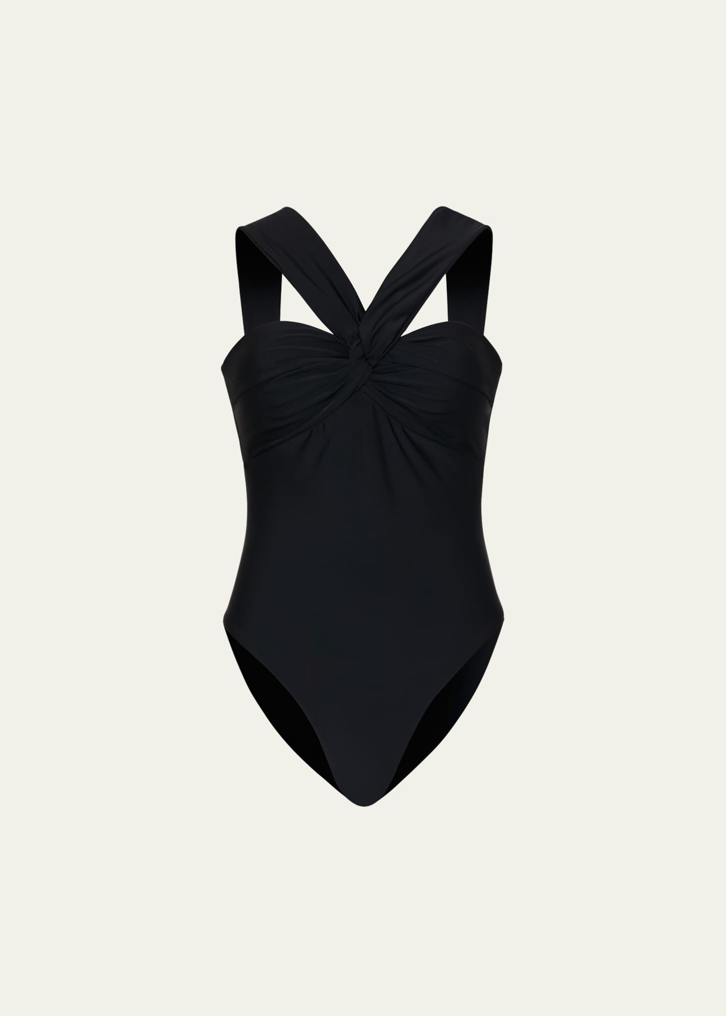 Milly Cabana Betsy Draped Bandeau One-Piece Swimsuit - Bergdorf