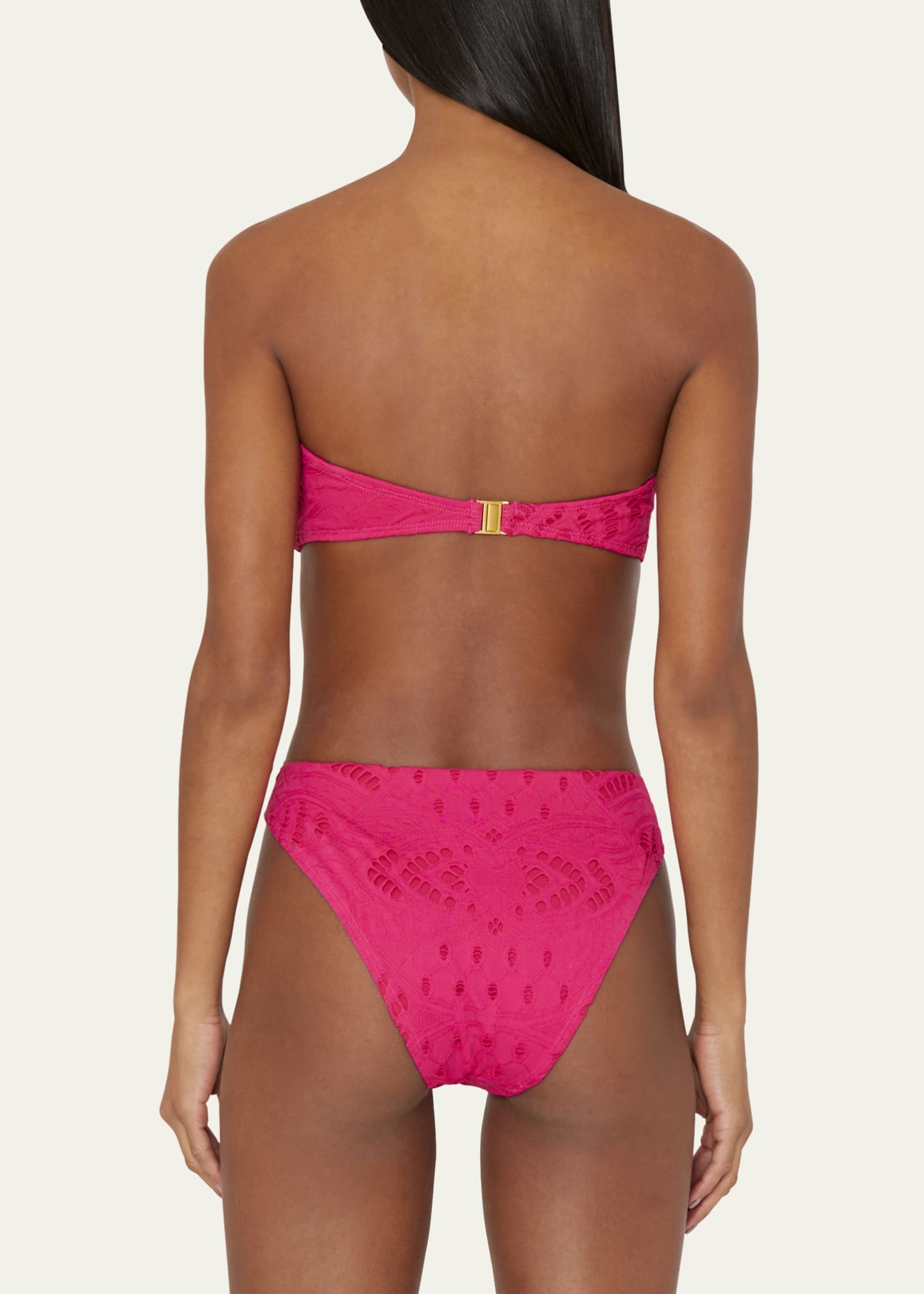 Milly Cabana Margot Lace Eyelet Bikini Bottoms