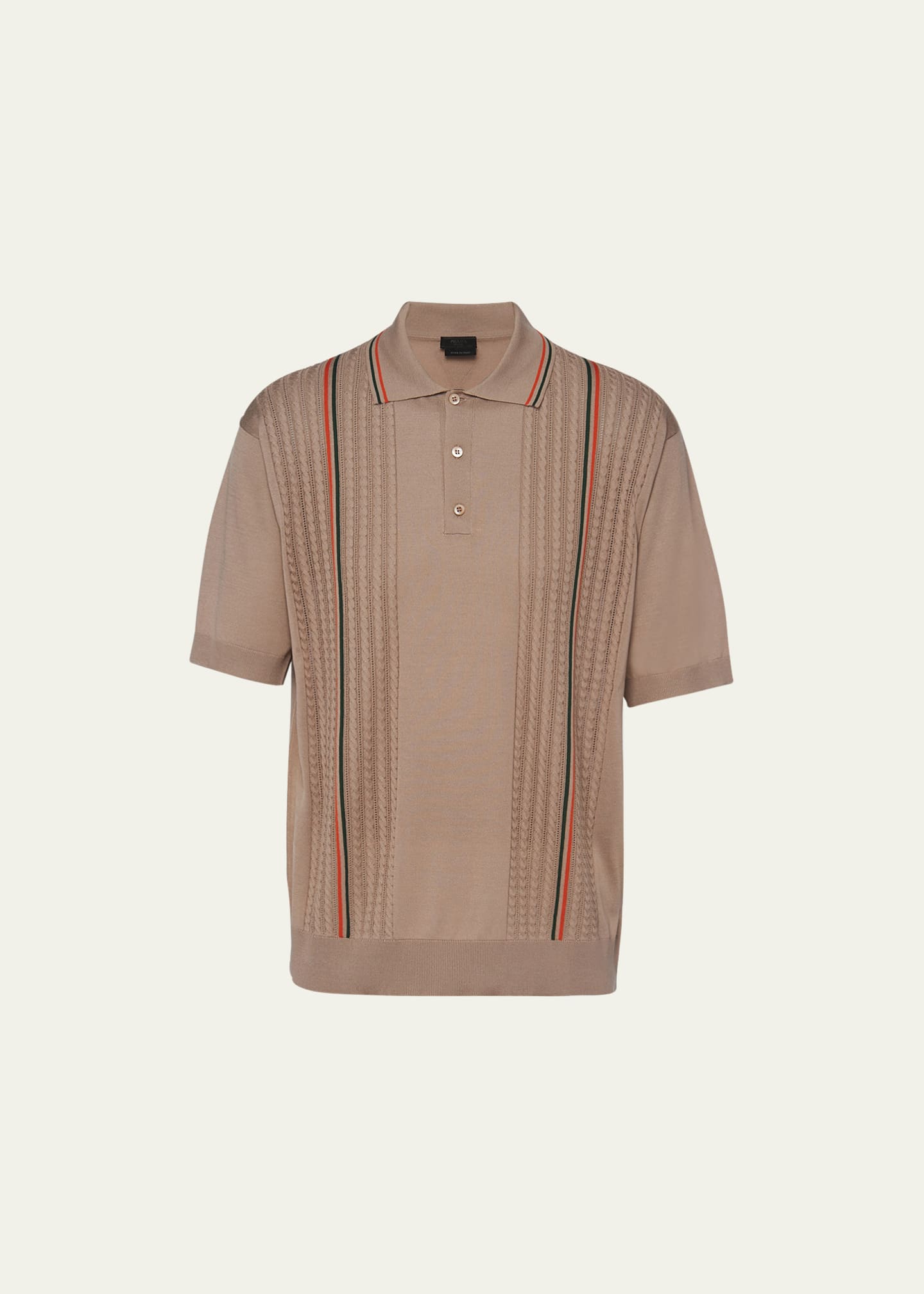 Prada Men s 70s Knit Polo Shirt Bergdorf Goodman