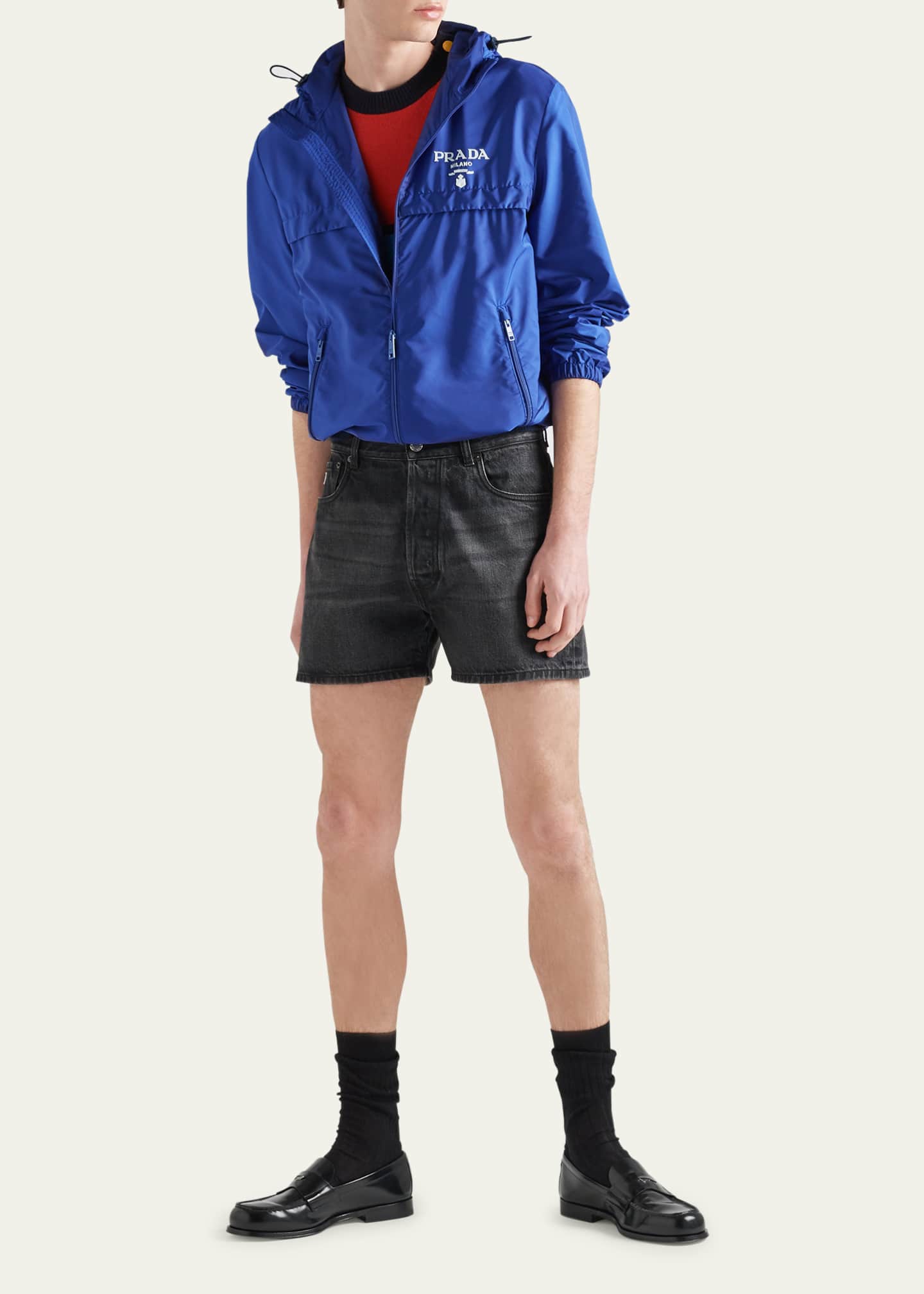 Prada Men s Re Nylon Wind Resistant Jacket