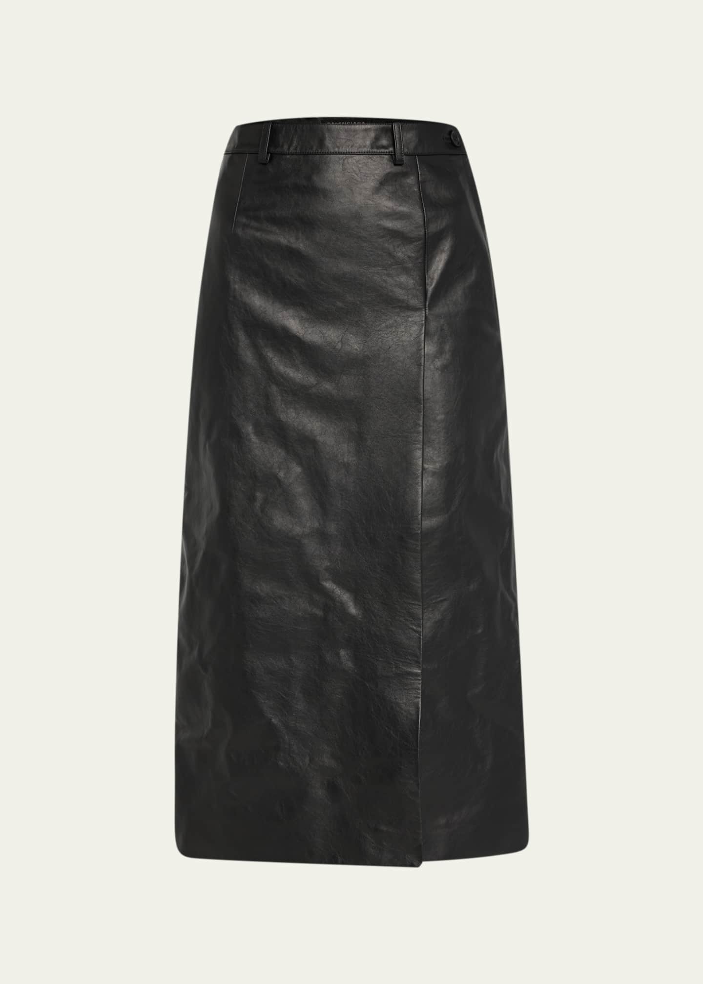 Balenciaga leather skirt deals