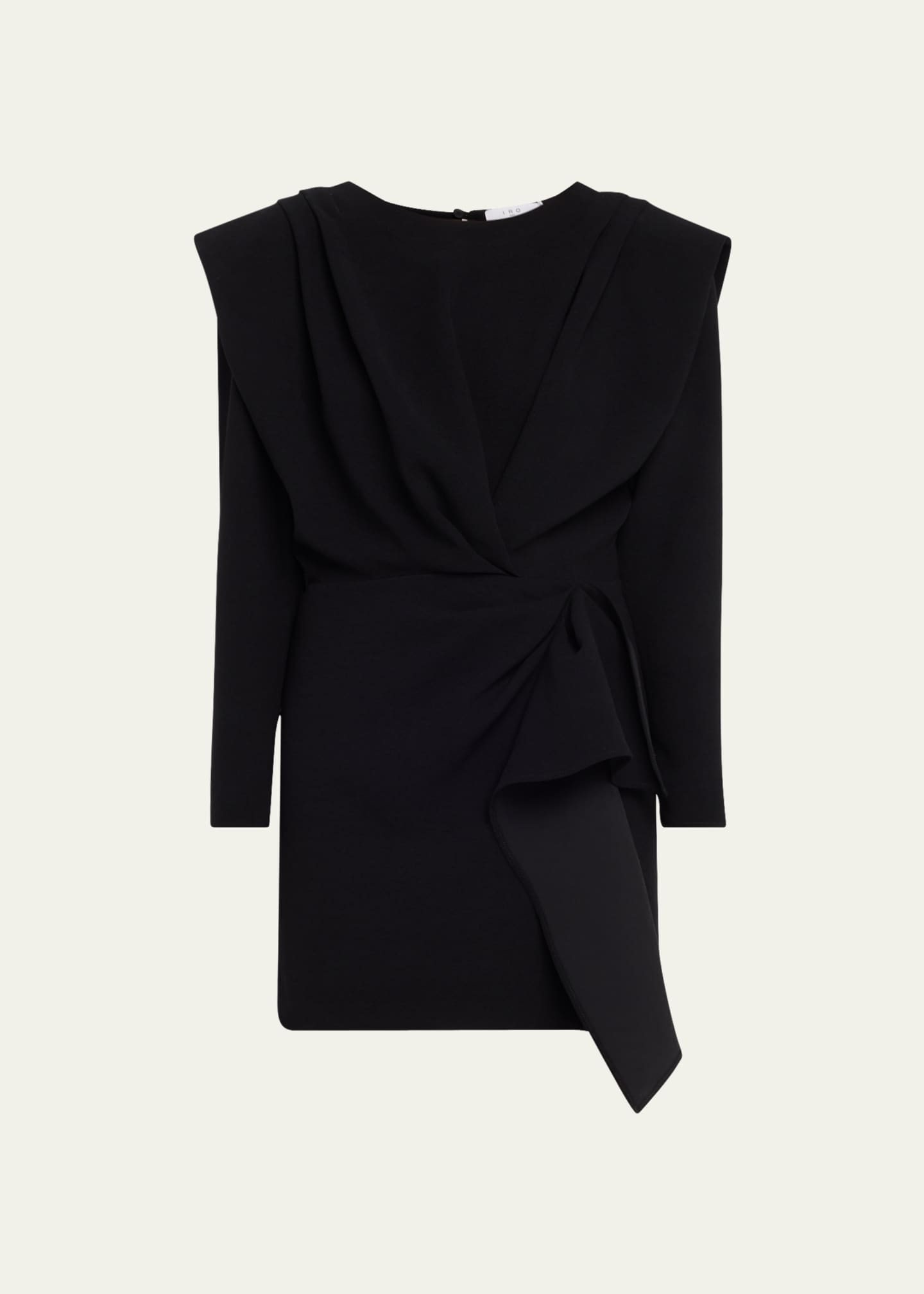 Iro Mitzi Draped LongSleeve Mini Sheath Dress Bergdorf Goodman