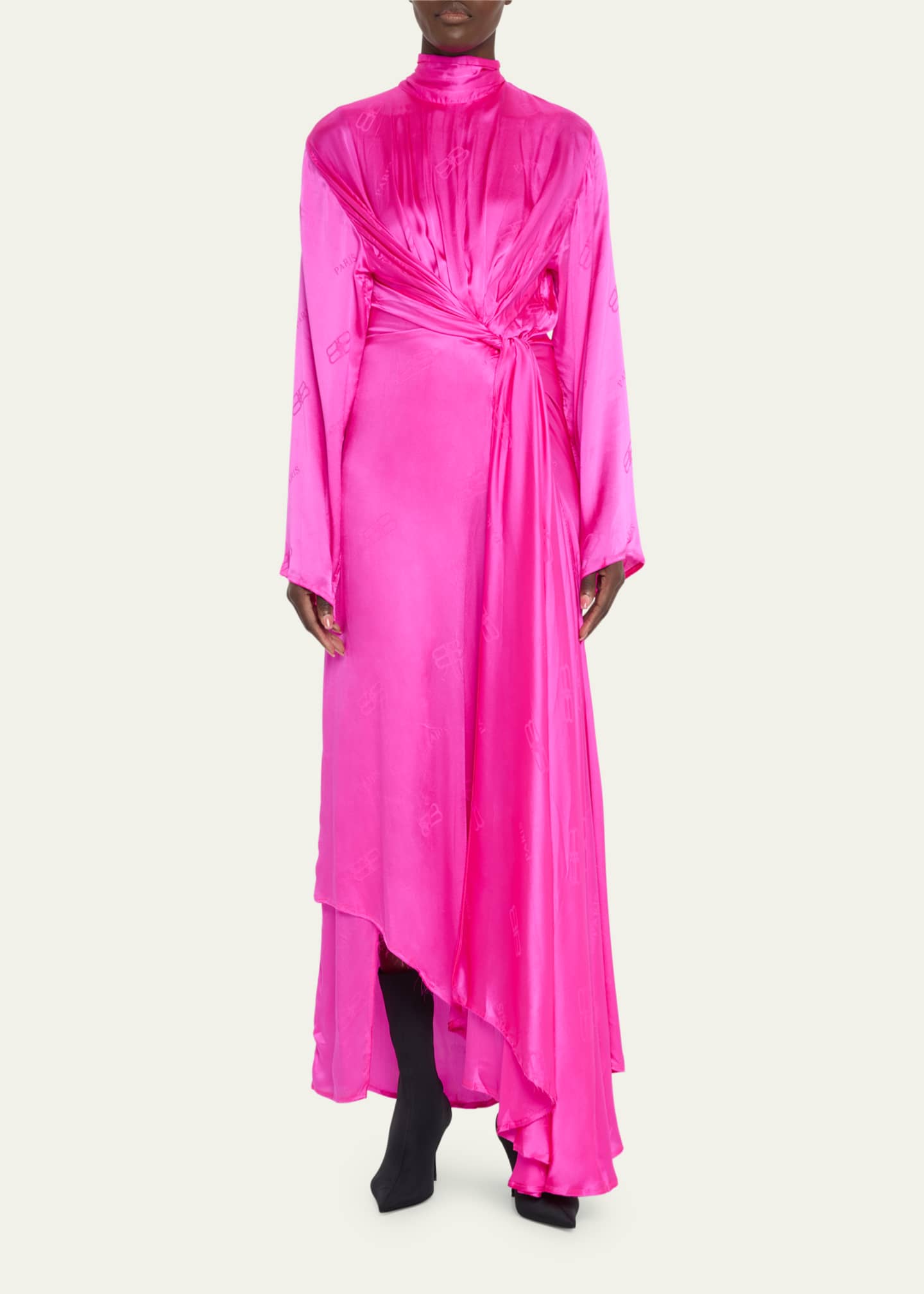 Balenciaga silk dress sales