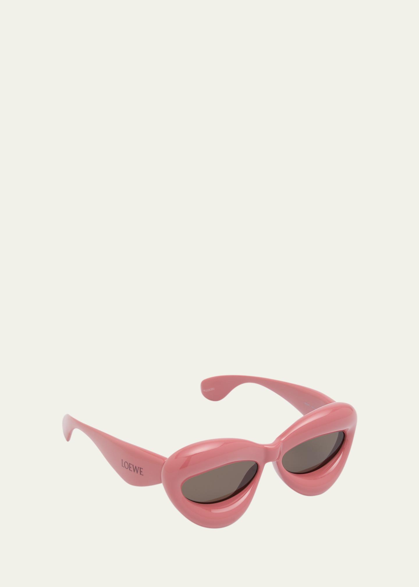 Loewe Inflated Pink Acetate Cat-Eye Sunglasses - Bergdorf  display picture 3