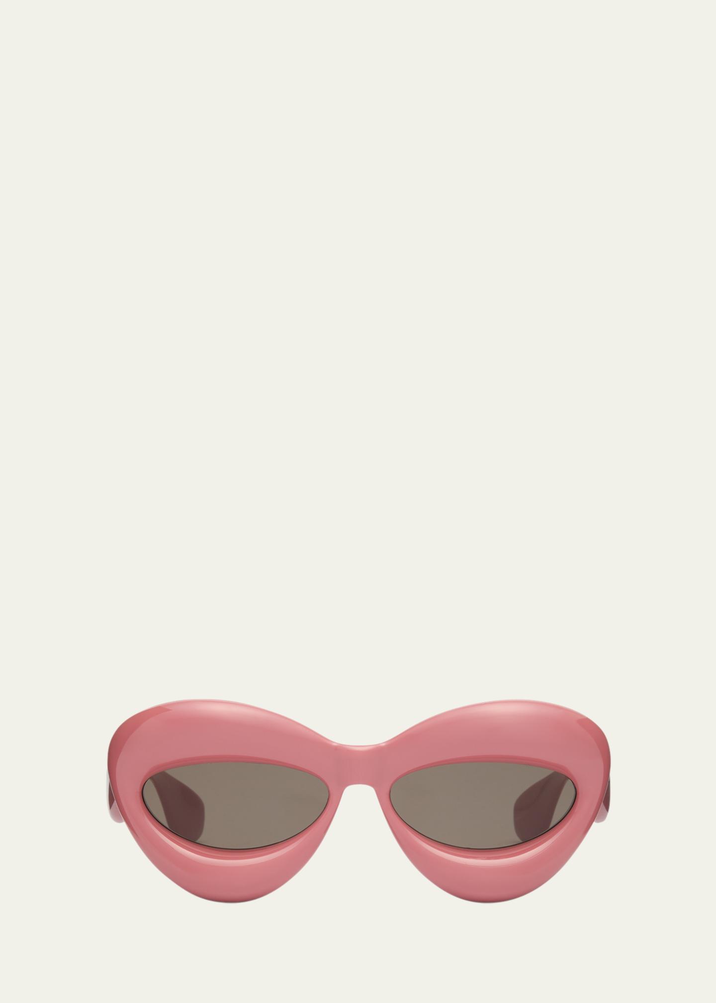 Loewe Inflated Pink Acetate Cat-Eye Sunglasses - Bergdorf 