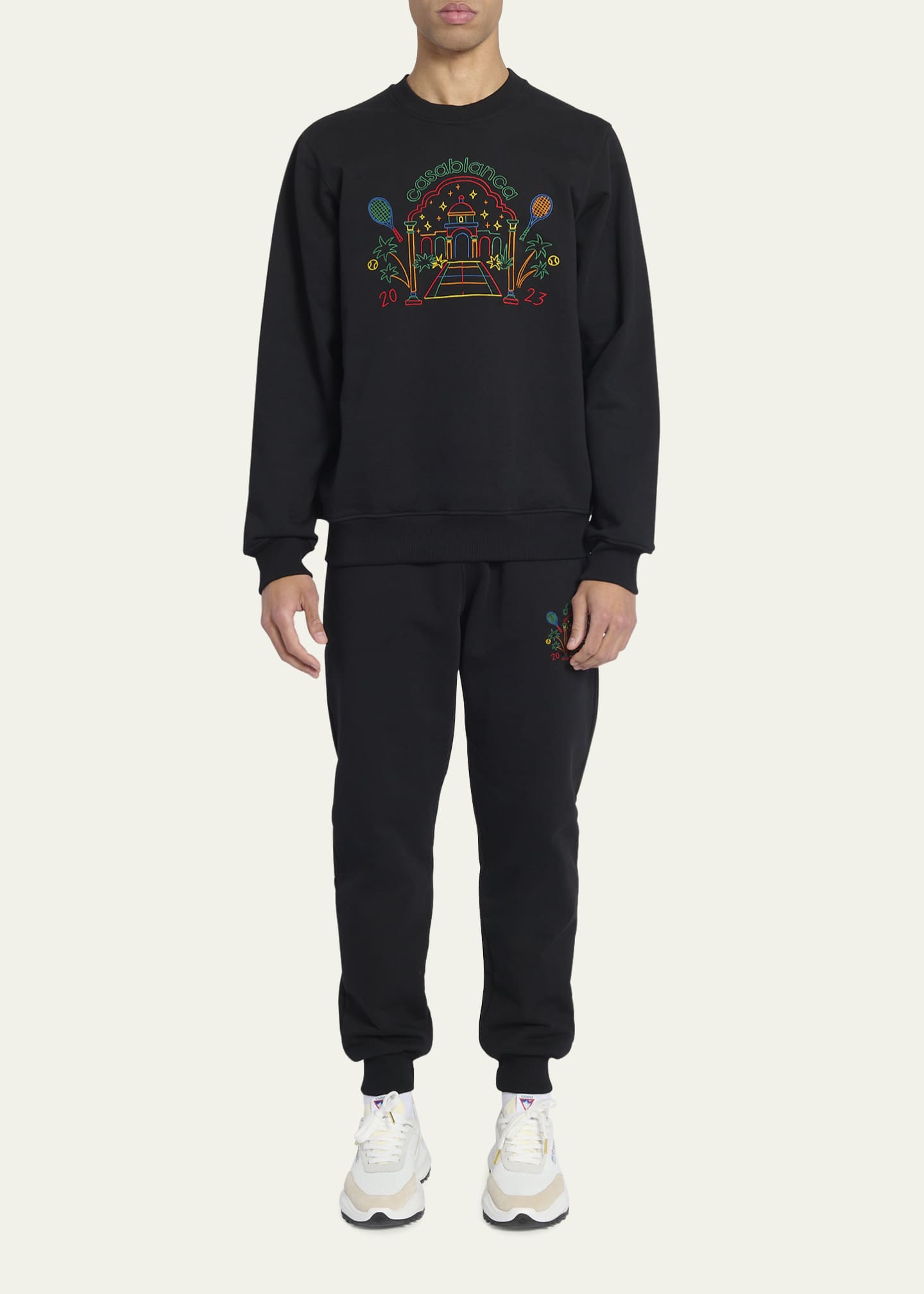 CASABLANCA Men's Multicolor Monogram Sweater - Bergdorf Goodman