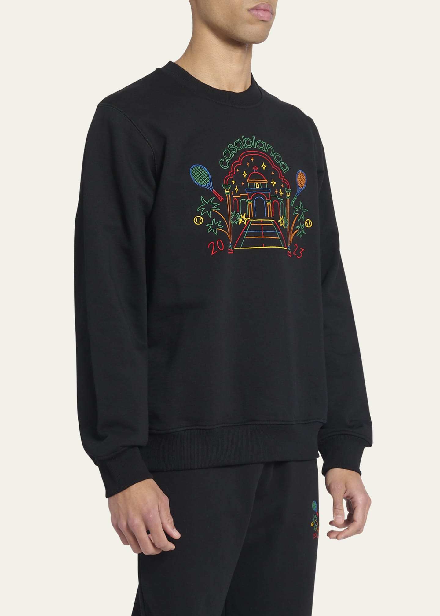 CASABLANCA Men's Multicolor Monogram Sweater - Bergdorf Goodman