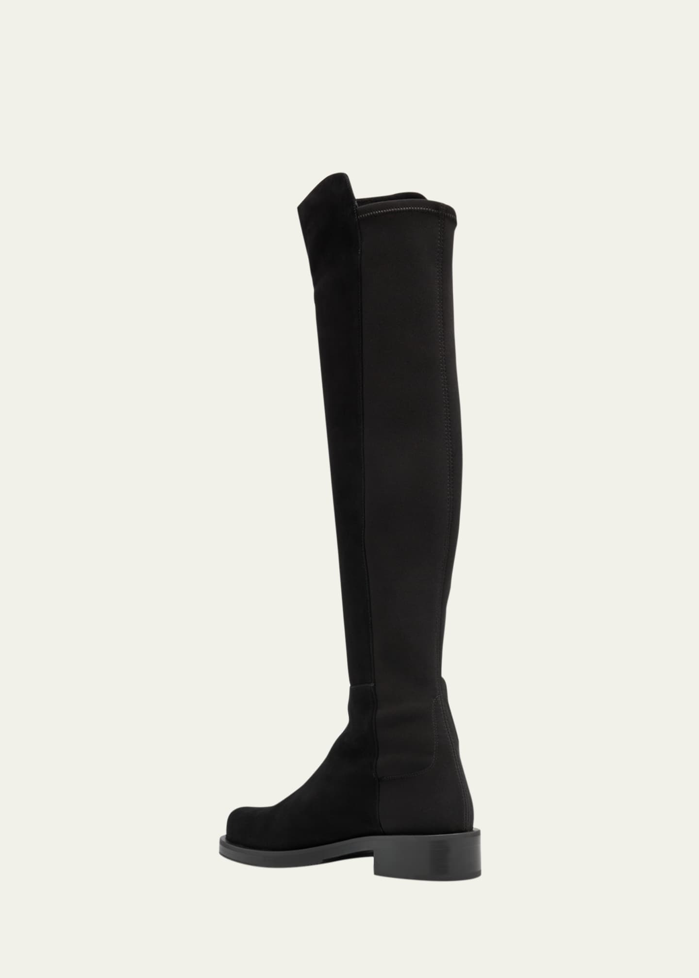 Stuart Weitzman Bold Suede Moto Over-The-Knee Boots Image 4 of 5
