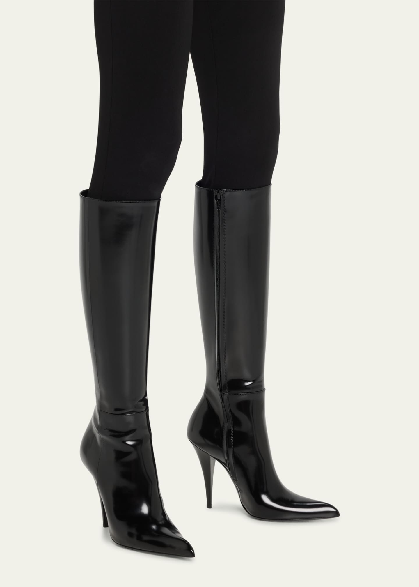 Saint laurent knee high sale boots
