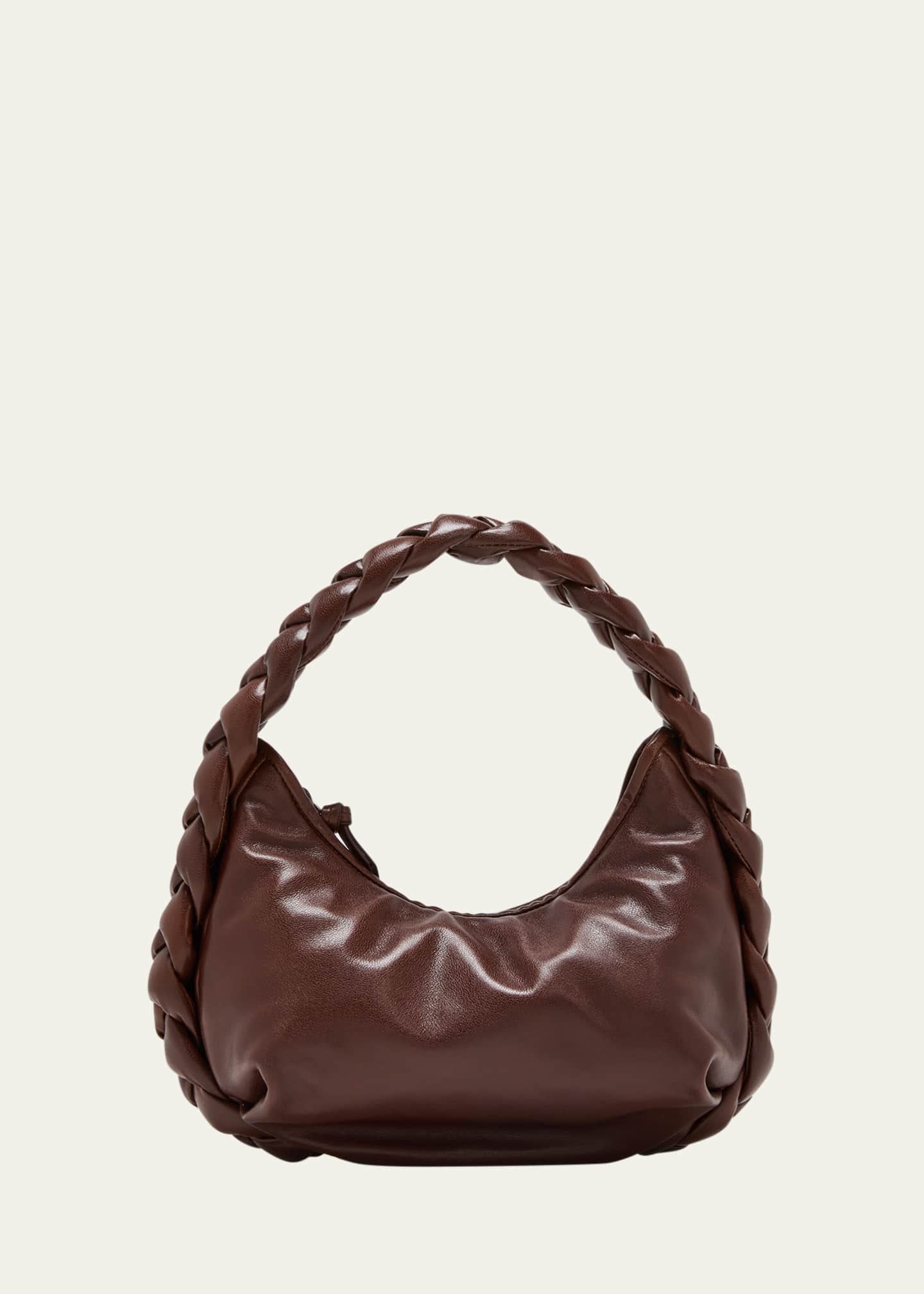 HEREU Espiga Shiny Braided Leather Top-Handle Bag - Bergdorf Goodman