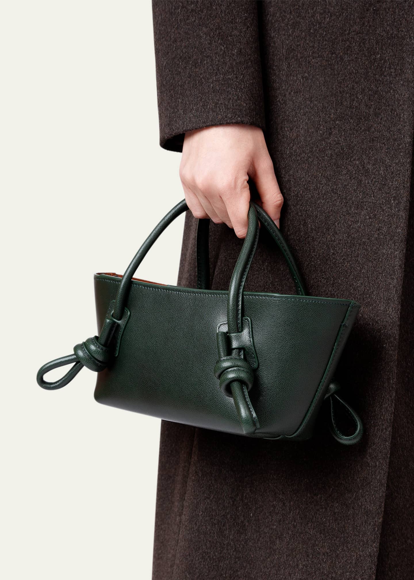 HEREU Fleca Mini Knot Leather Top-Handle Bag - Bergdorf Goodman