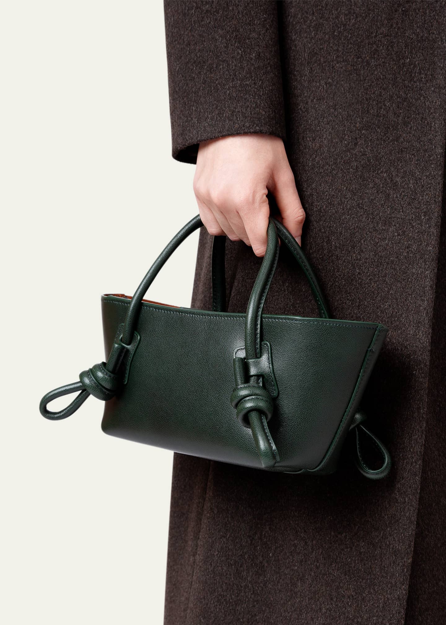Fleca Medium Calf Leather Shoulder Bag - Brown