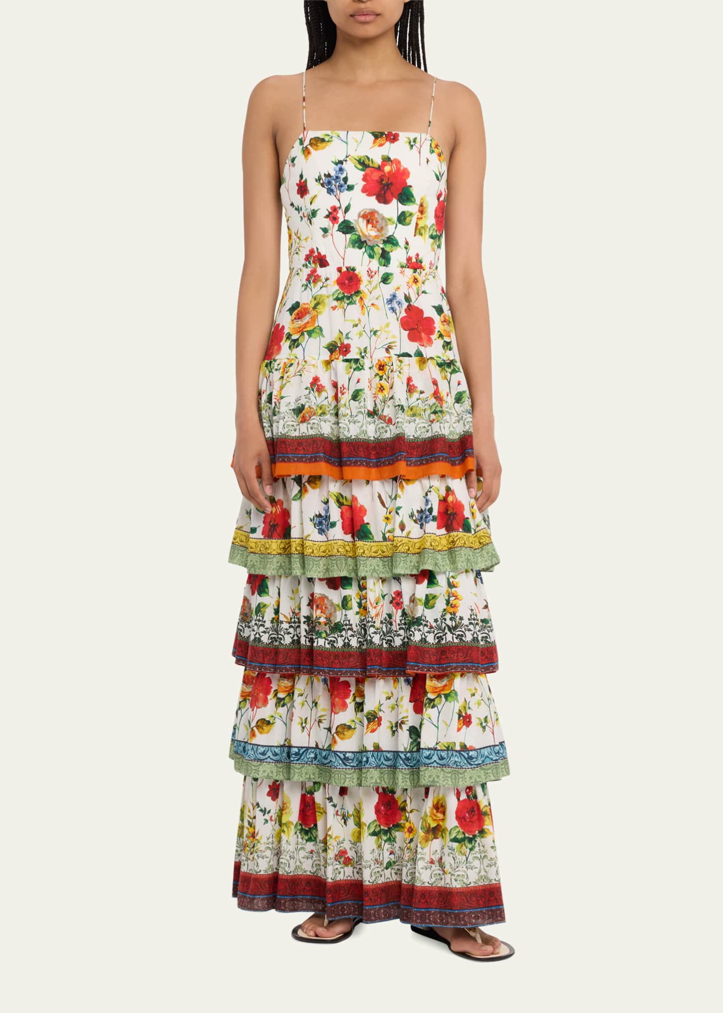 Alice + Olivia Evia Fitted Spaghetti Strap Midi Dress - ShopStyle