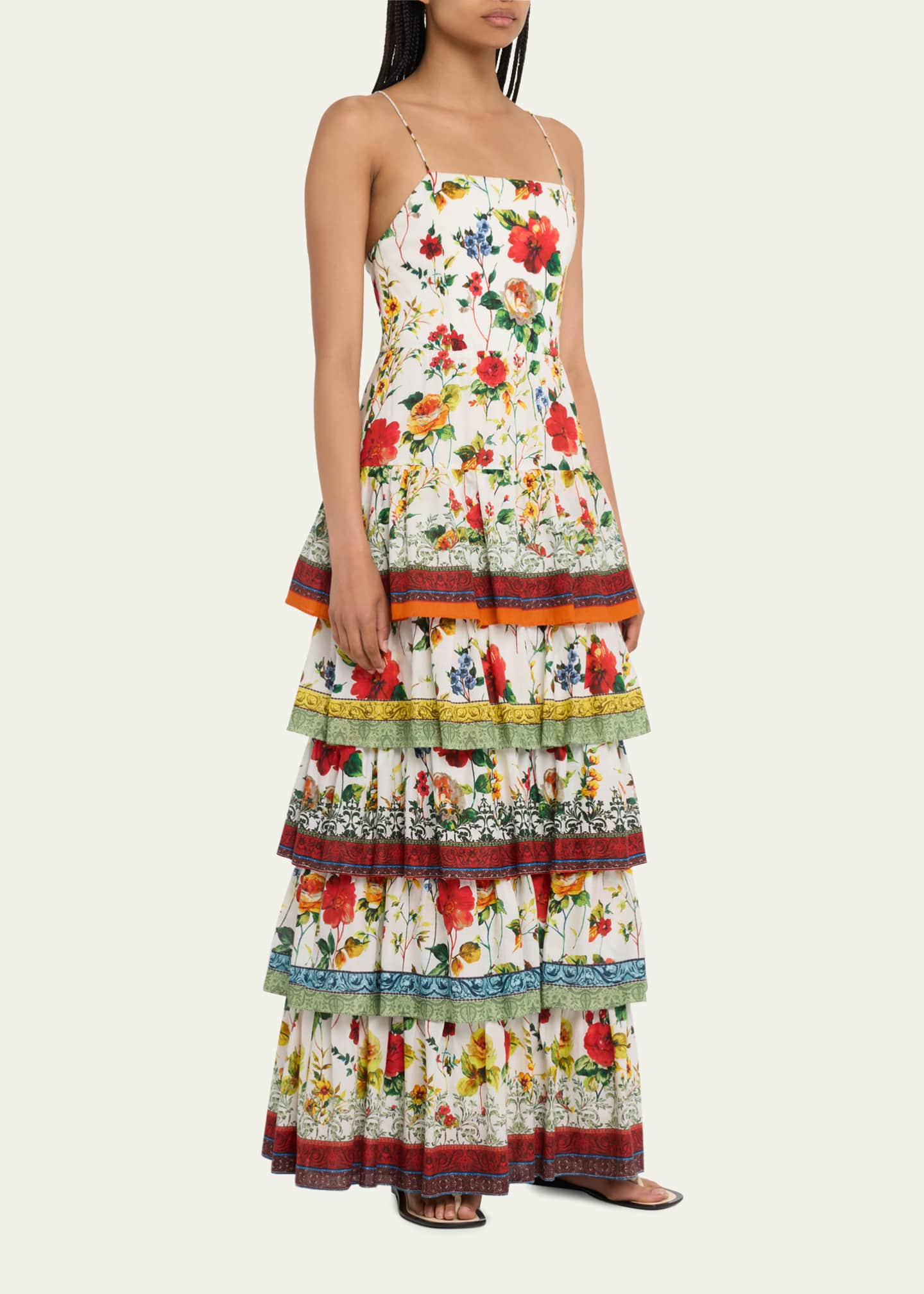 Alice + Olivia Valencia Spaghetti-Strap Maxi Dress