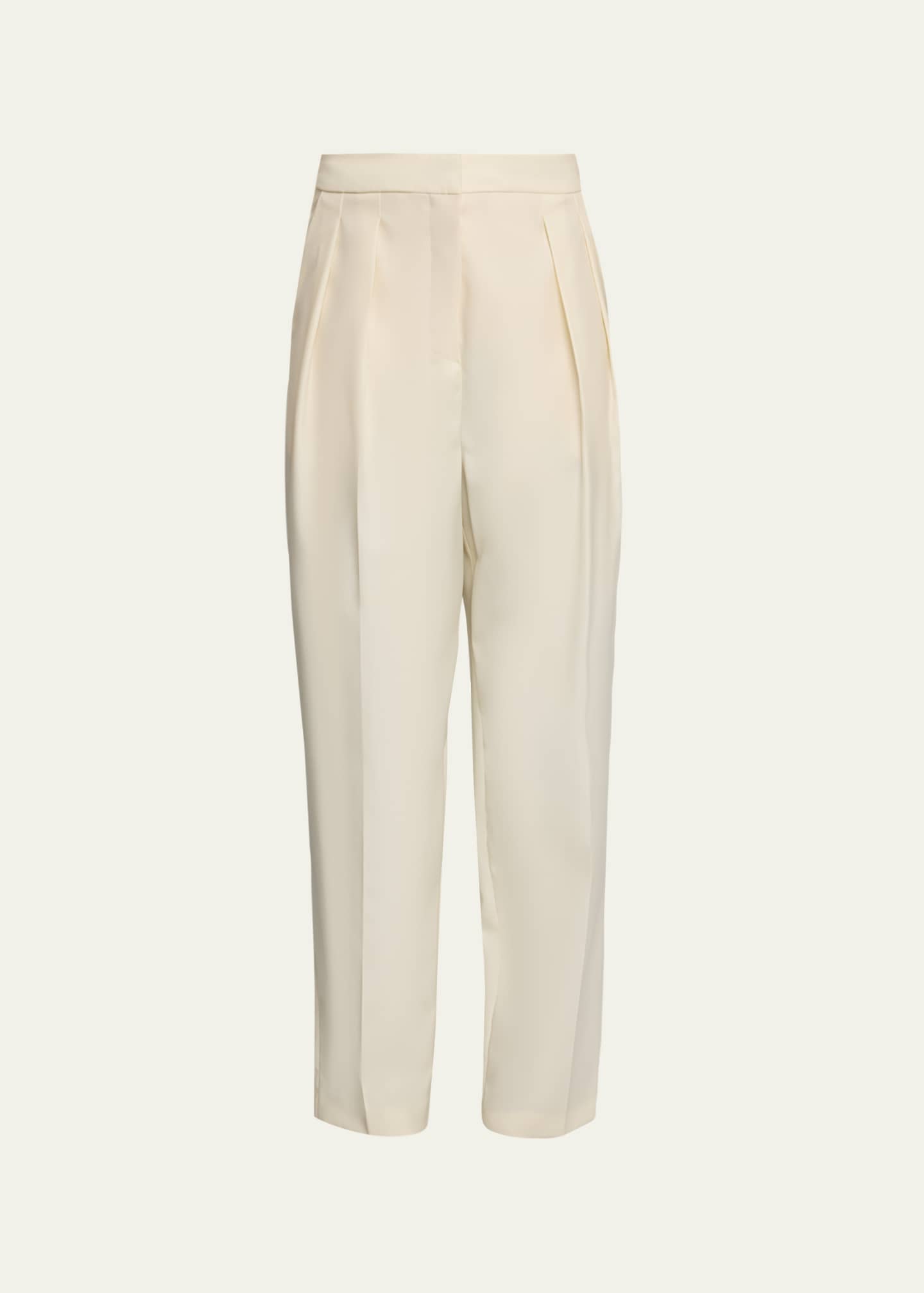 Cream cropped trousers sale