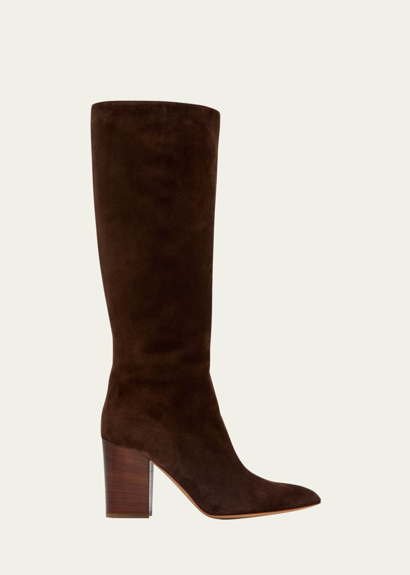 Dark brown suede tall boots shop