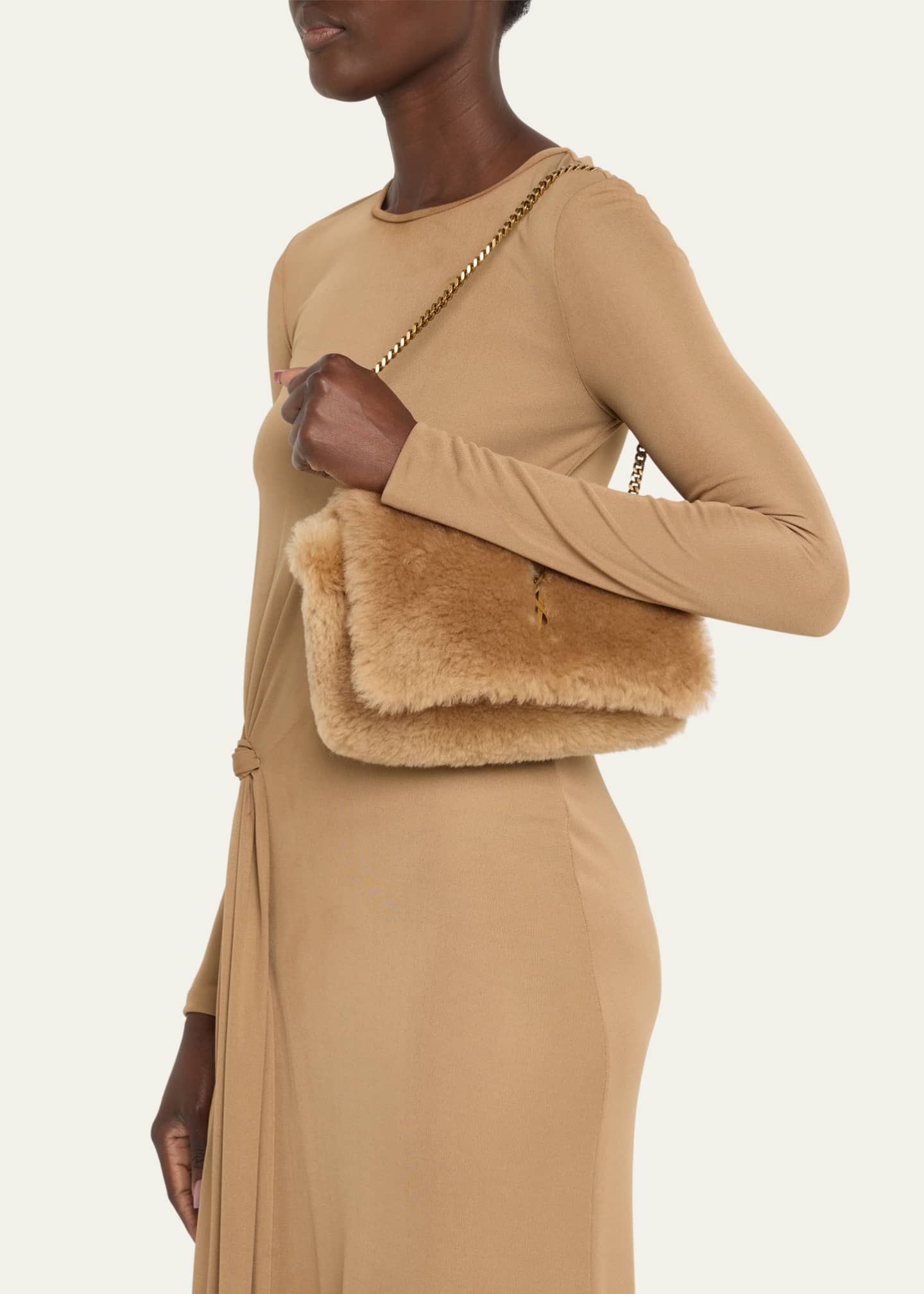 Saint Laurent Kate Small YSL Crossbody Bag in Shearling Bergdorf Goodman