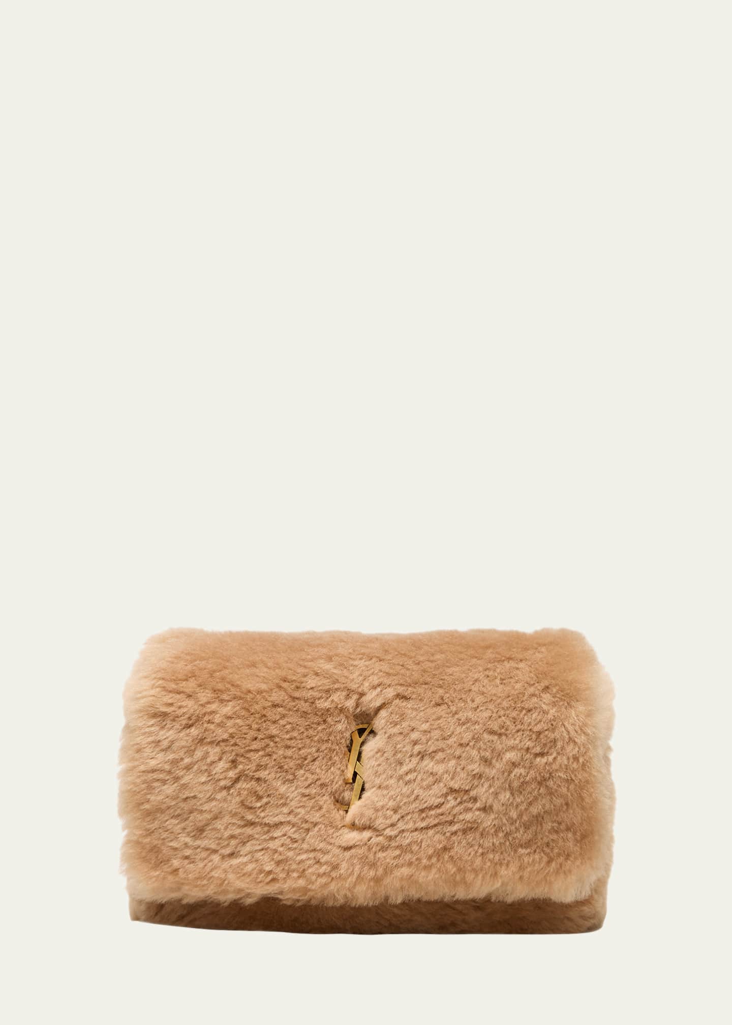 Saint laurent shearling belt bag best sale