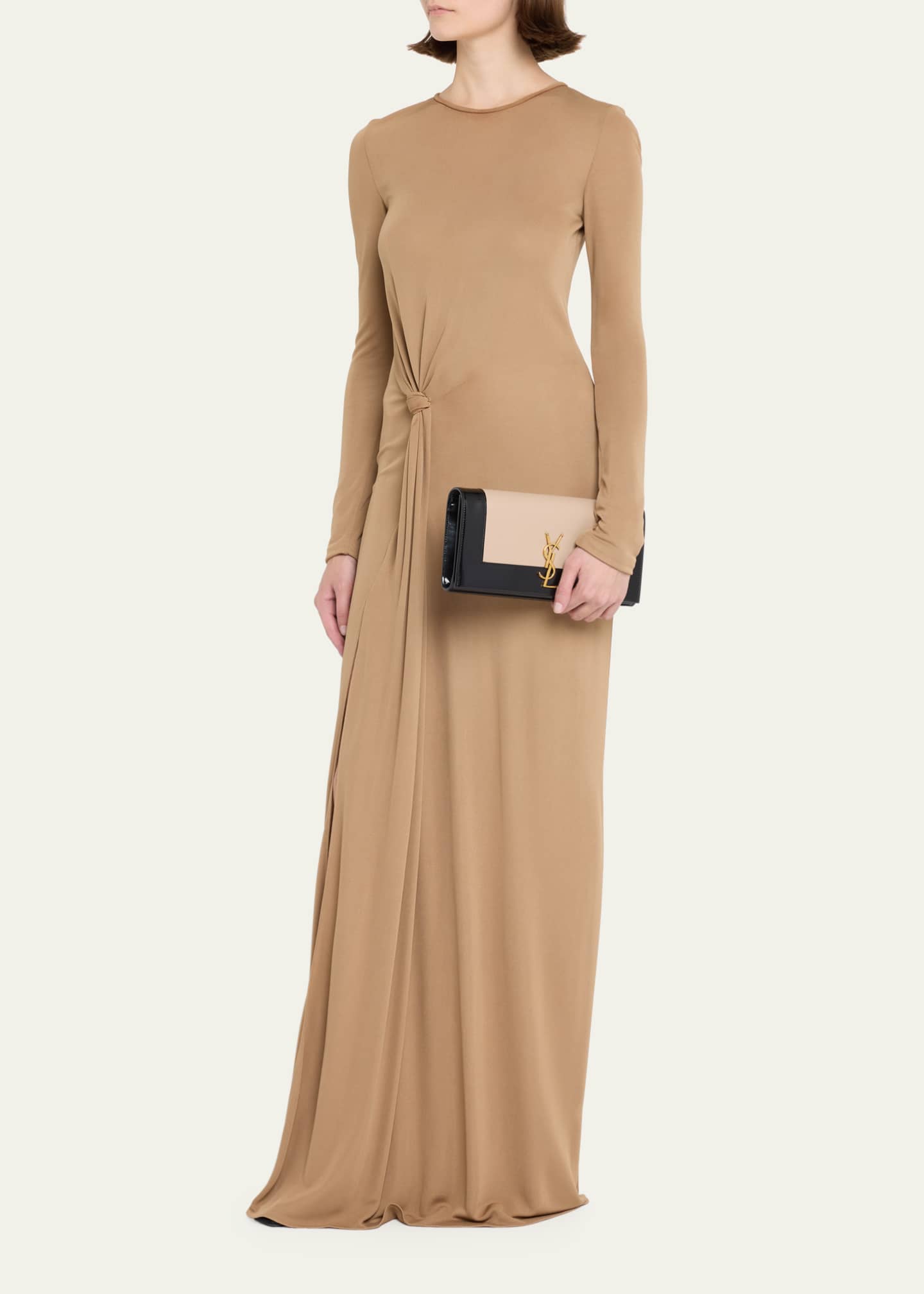Ysl clutch bag clearance nude
