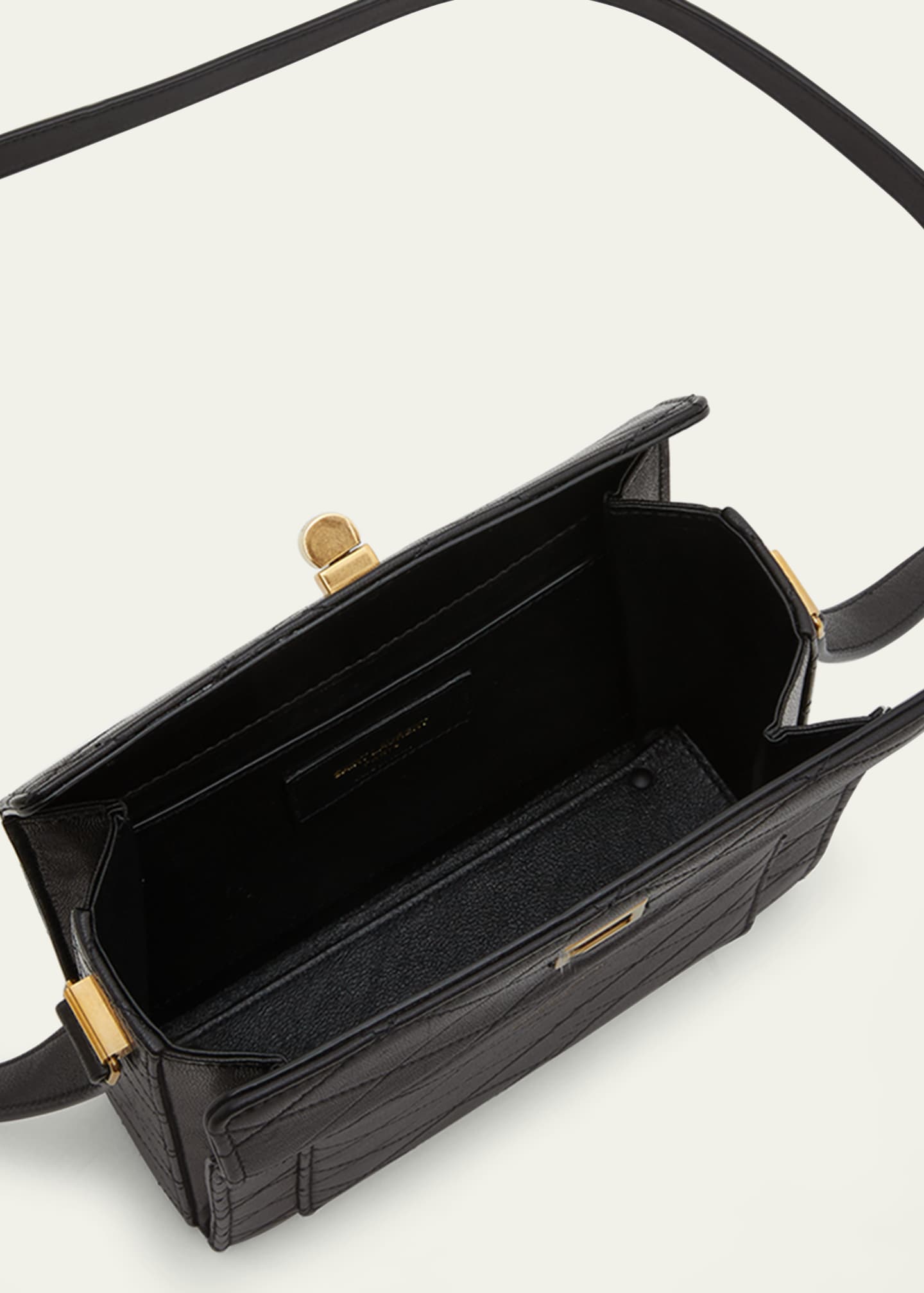 Saint Laurent Mini Square Crossbody Bag in Quilted Leather