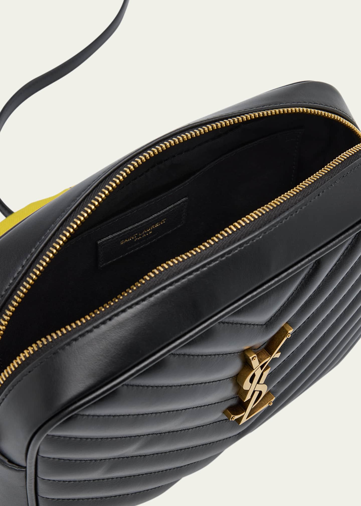 Saint Laurent Lou Medium YSL Camera Bag with Pocket in