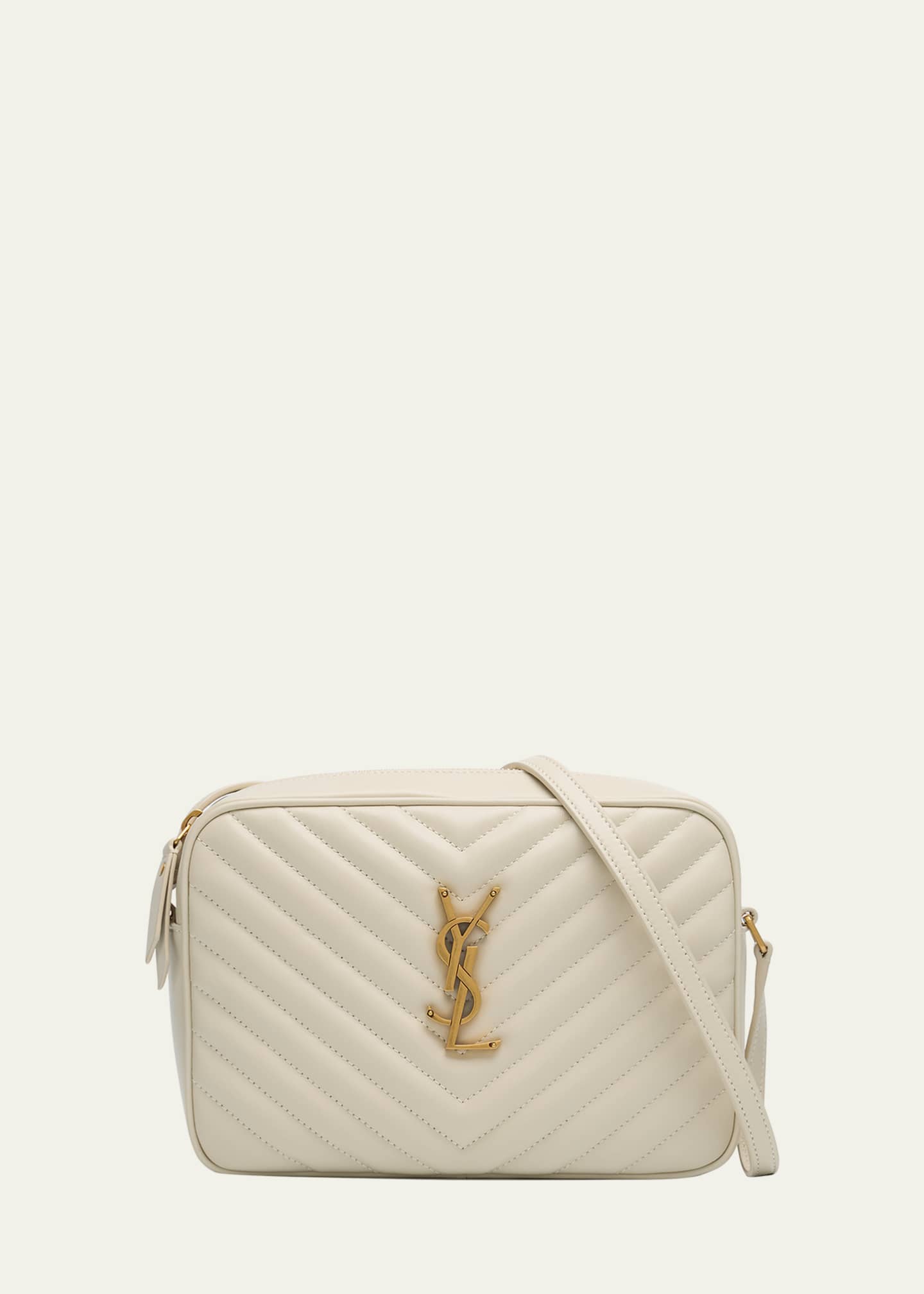 Saint Laurent Lou Medium YSL Camera Bag with Pocket in Quilted Leather Image 1 of 6