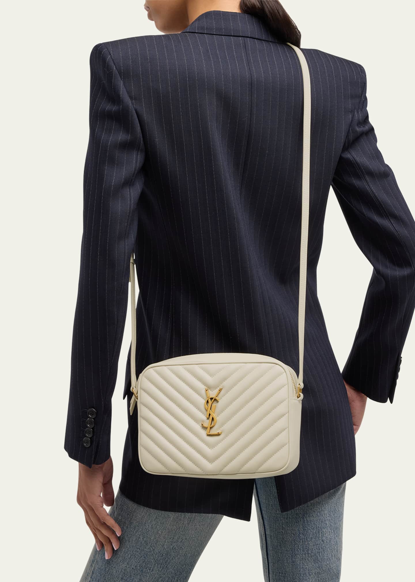 Saint Laurent Lou Medium YSL Camera Bag with Pocket in Quilted Leather Image 5 of 6