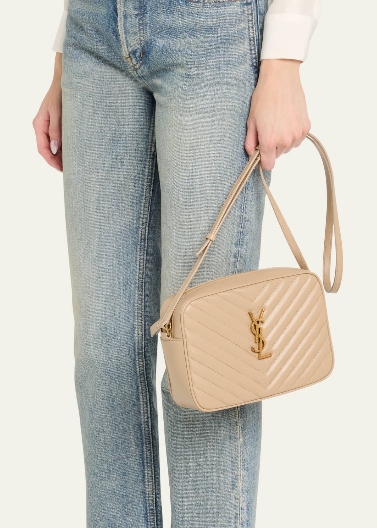 Saint Laurent Lou Medium YSL Camera Bag with Pocket in Quilted Leather Image 2 of 6