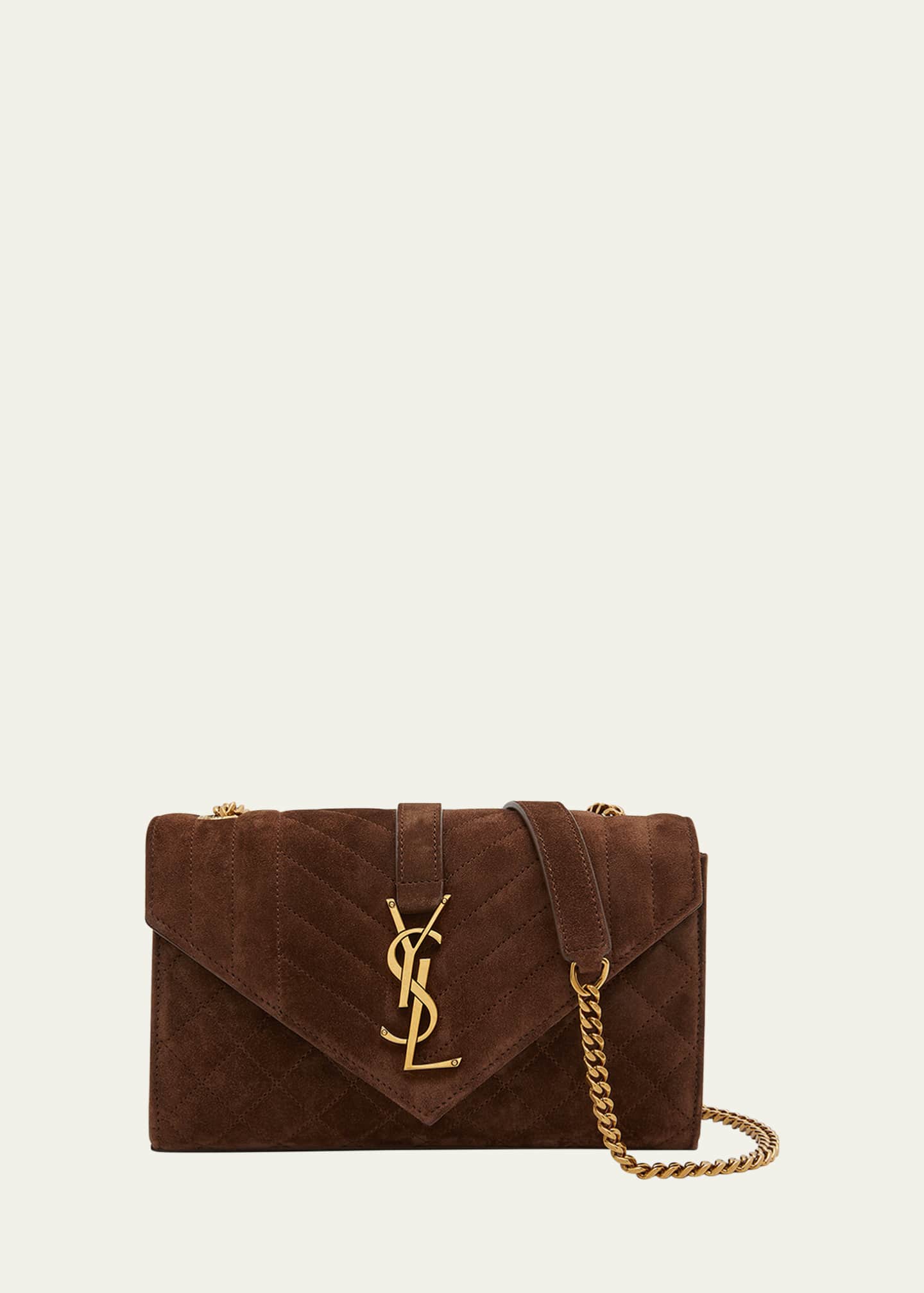 Ysl outlet envelope suede