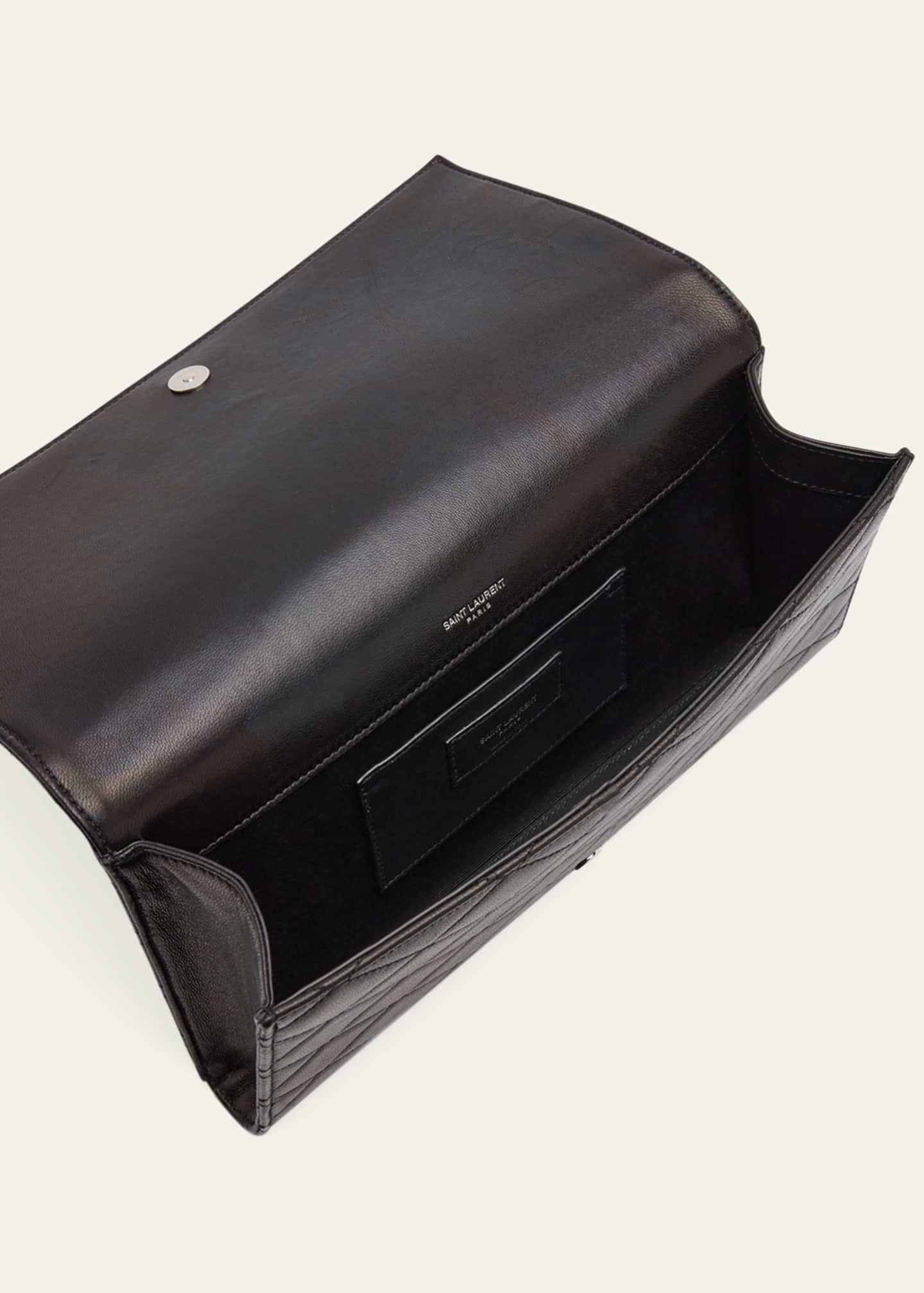 Quilted ysl clutch bag store