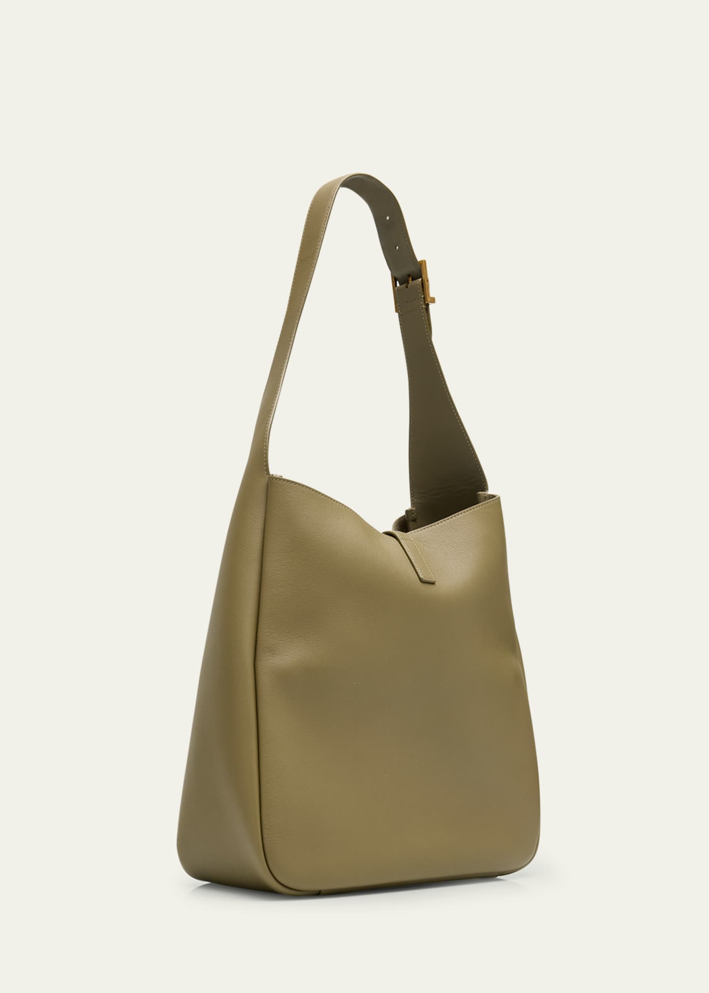 Saint Laurent Le 5A7 Large YSL Shoulder Hobo Bag in Smooth Leather Image 3 of 5