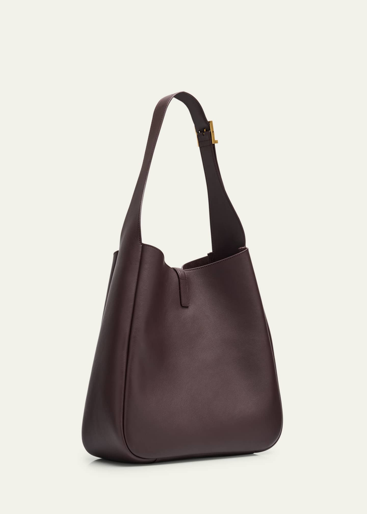 Saint Laurent Le 5A7 Large YSL Shoulder Hobo Bag in Smooth Leather Image 3 of 5