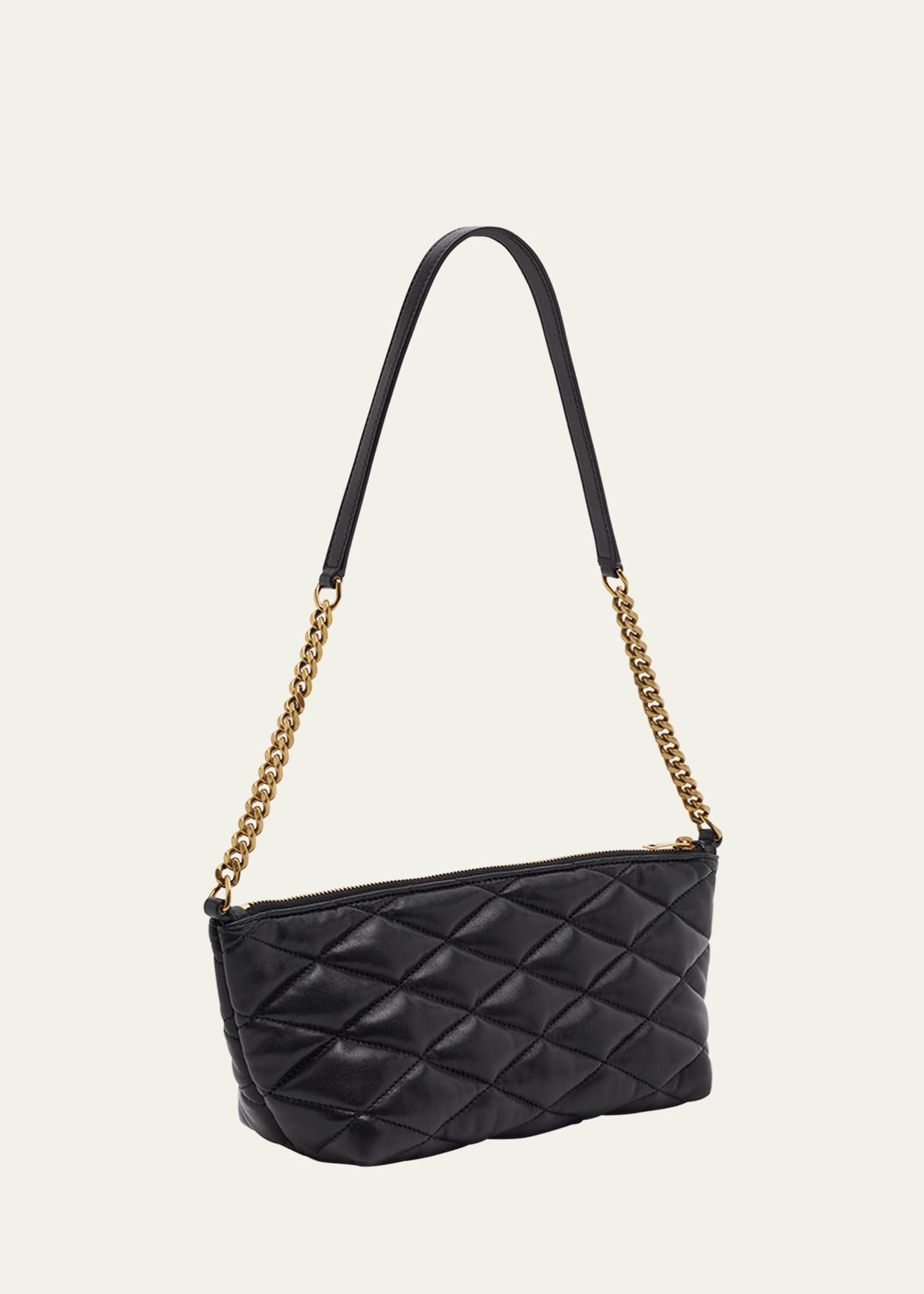 Saint Laurent Quilted Leather Shoulder Bag Nero