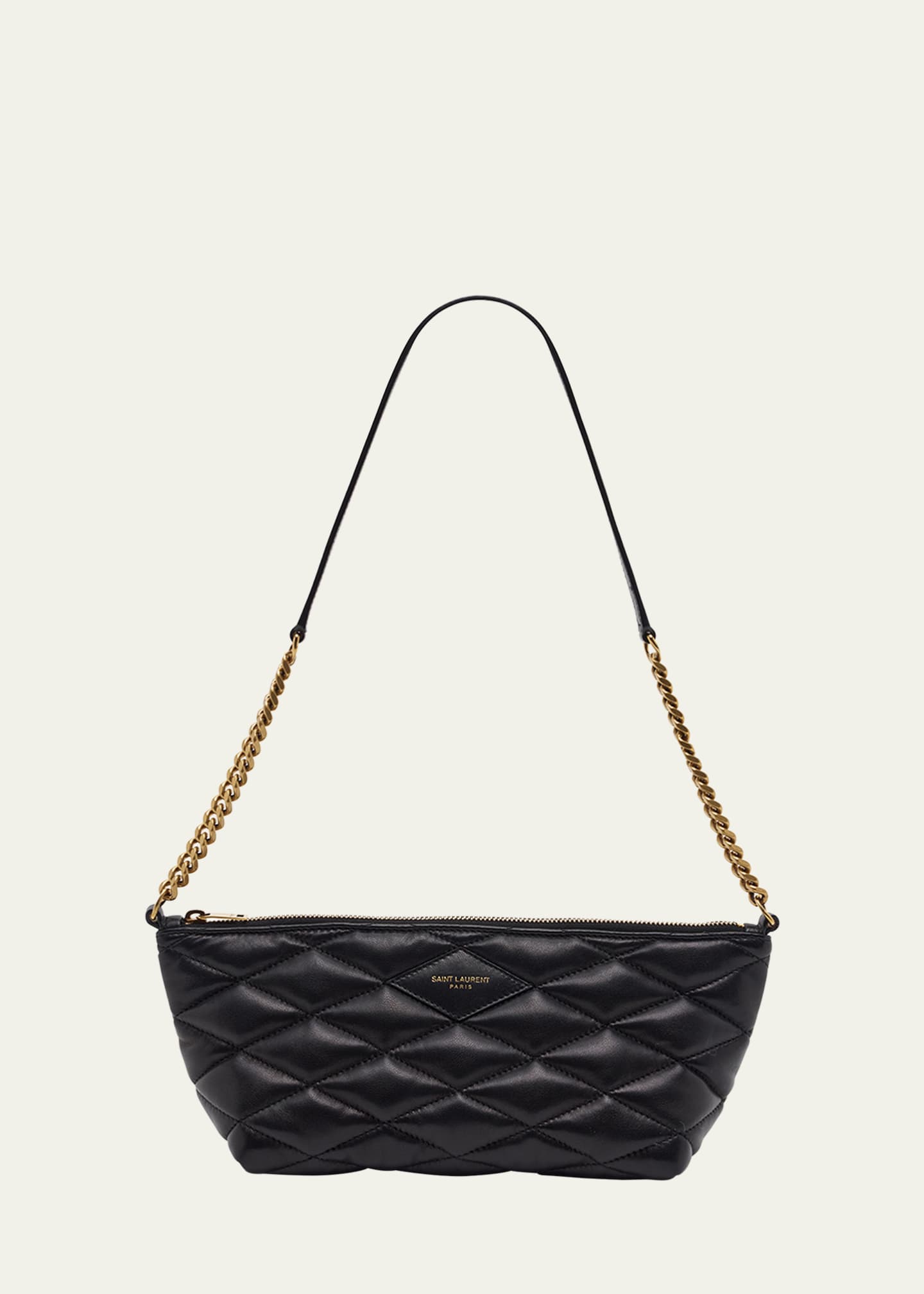 Saint Laurent Kate Quilted Leather Clutch Bag