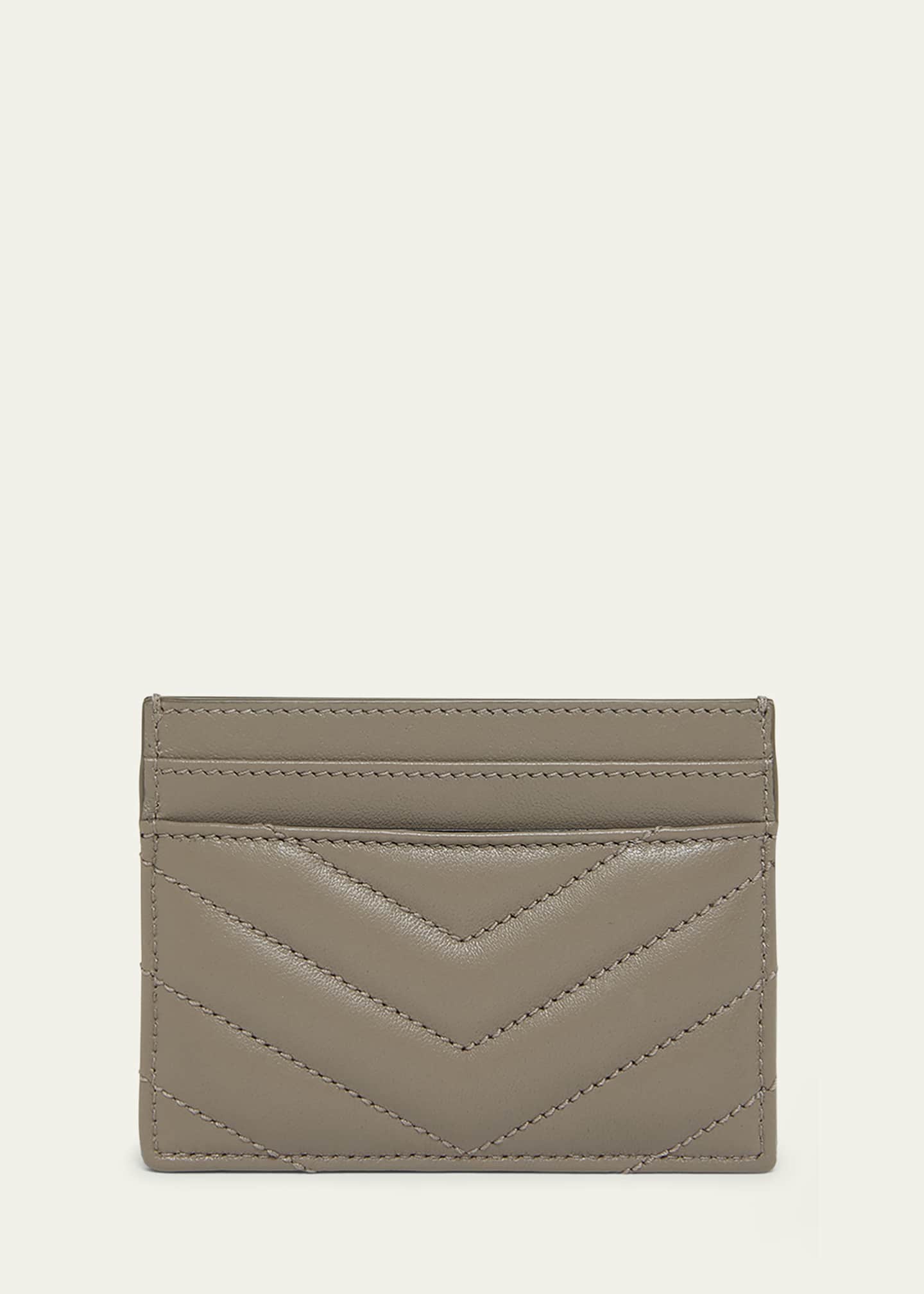 Saint Laurent YSL Monogram Card Case in Quilted Smooth Leather Image 3 of 3