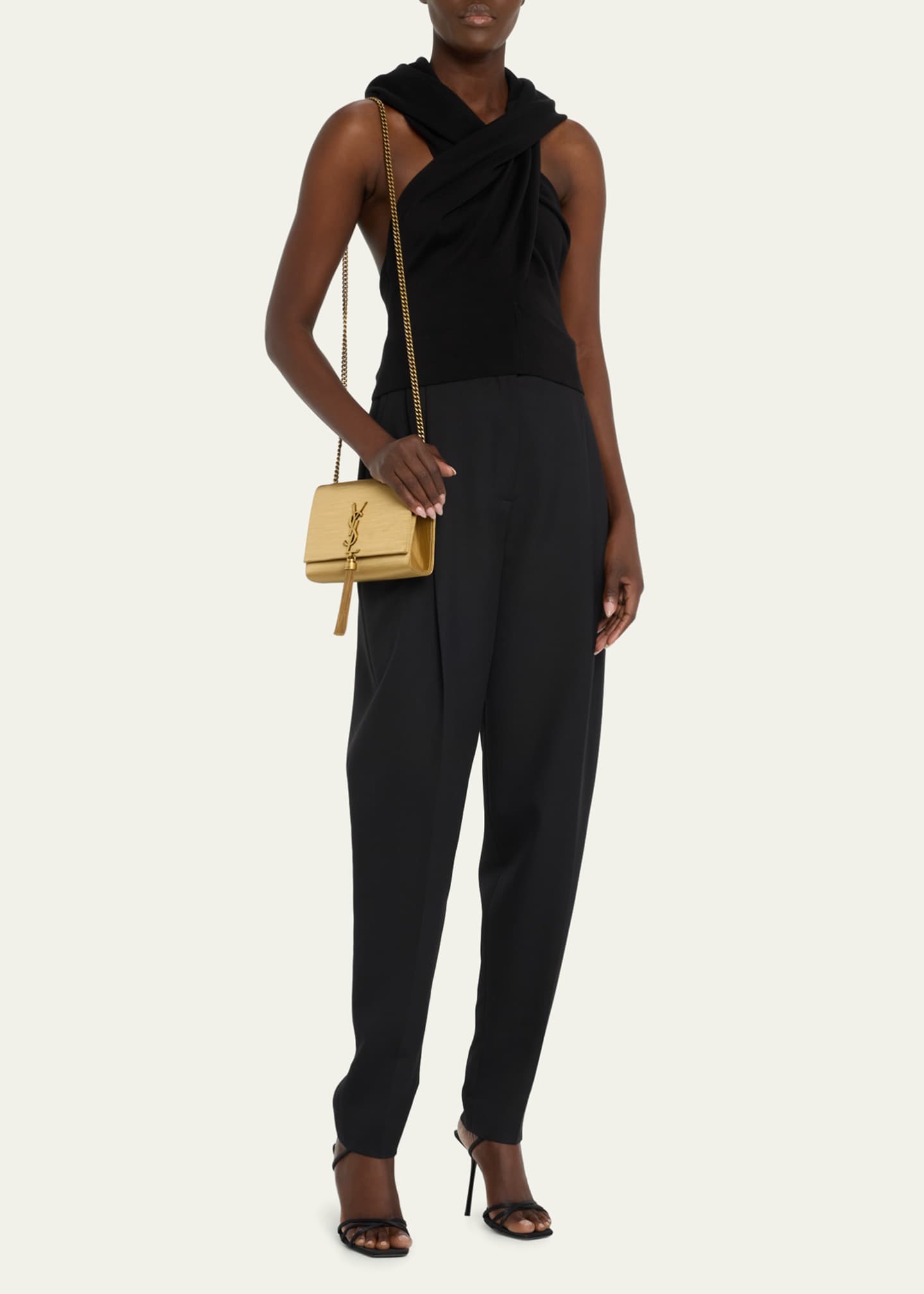 Saint Laurent Kate Small Tassel YSL Crossbody Bag in Satin