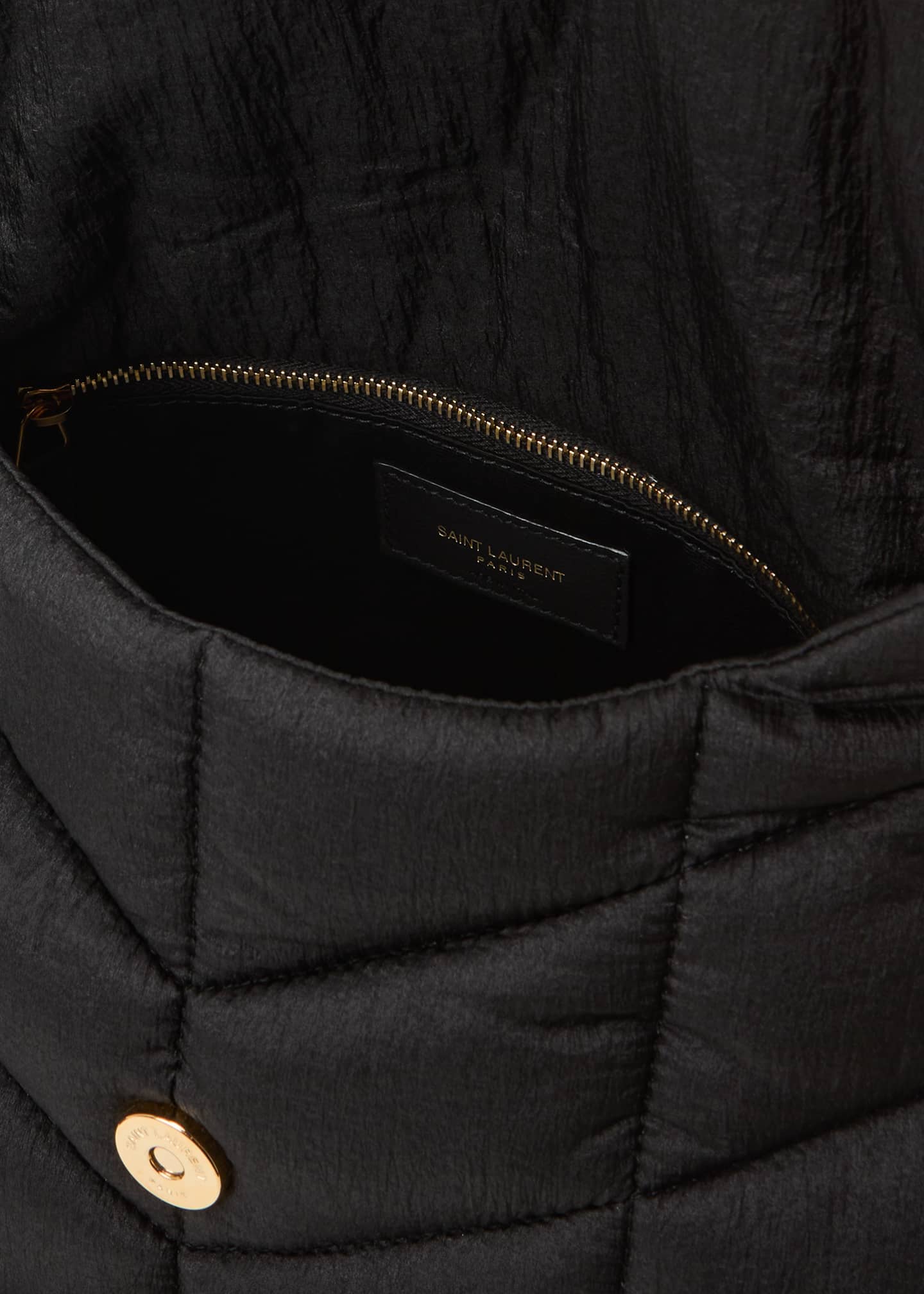 Saint Laurent Quilted Leather Phone Crossbody Bag - Nero
