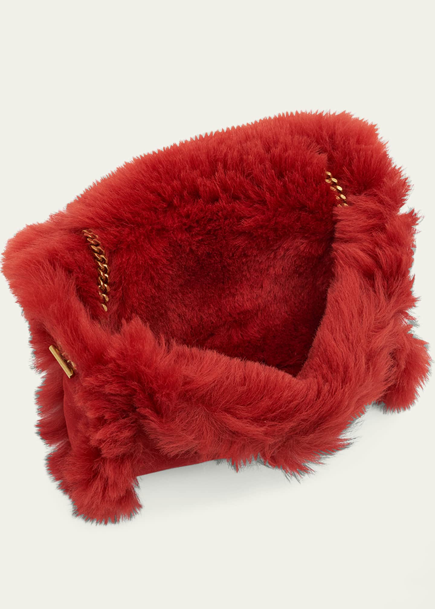 Saint Laurent Small Kate Reversible Shoulder Bag in Red