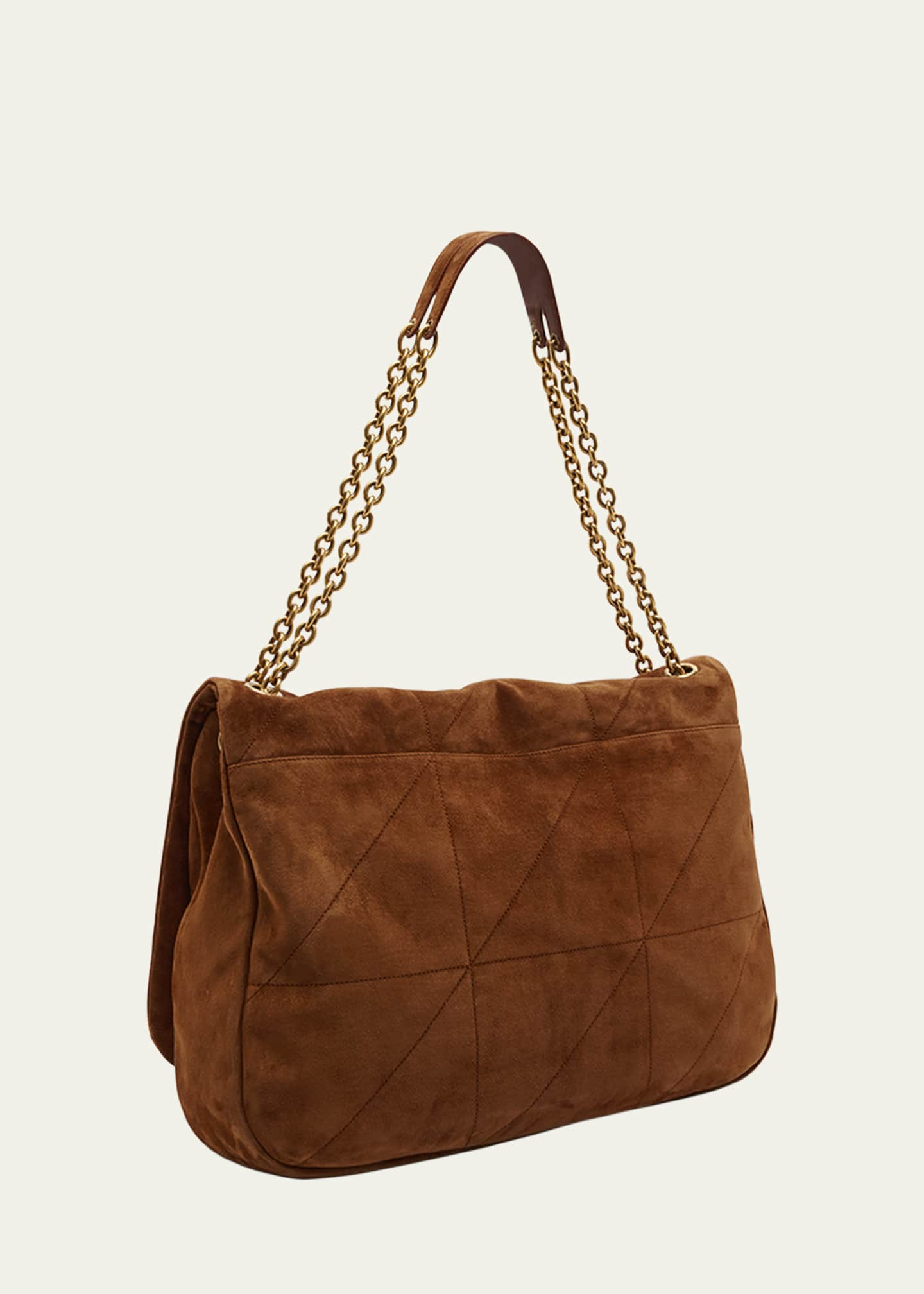 Saint Laurent Jamie Quilted Shoulder Bag, Leather Bag, in Brown