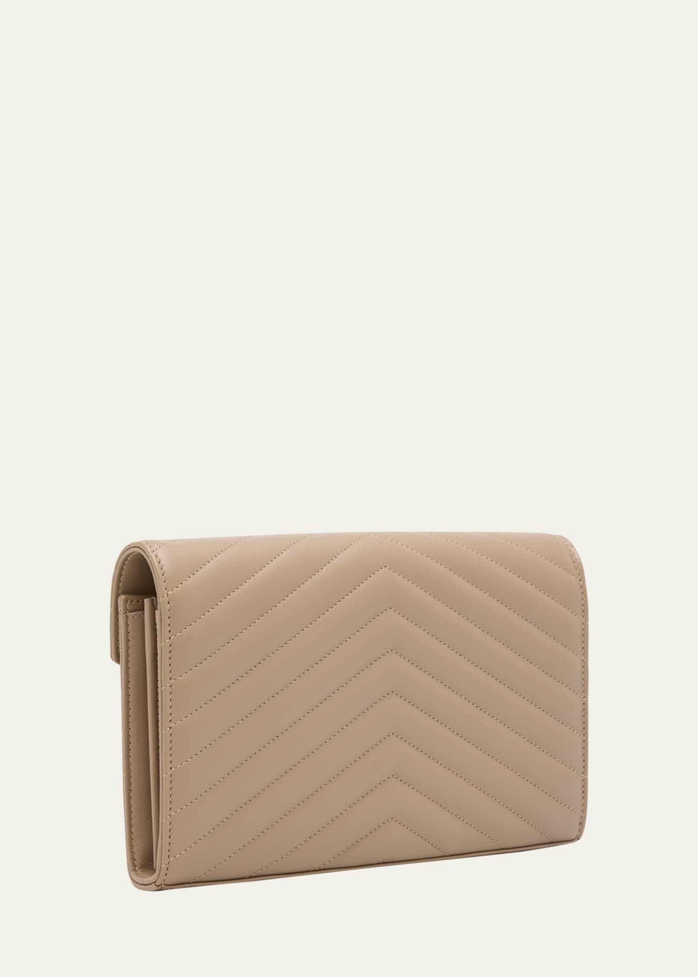 Saint Laurent YSL Monogram Large Wallet on Chain in Smooth Leather Image 3 of 5