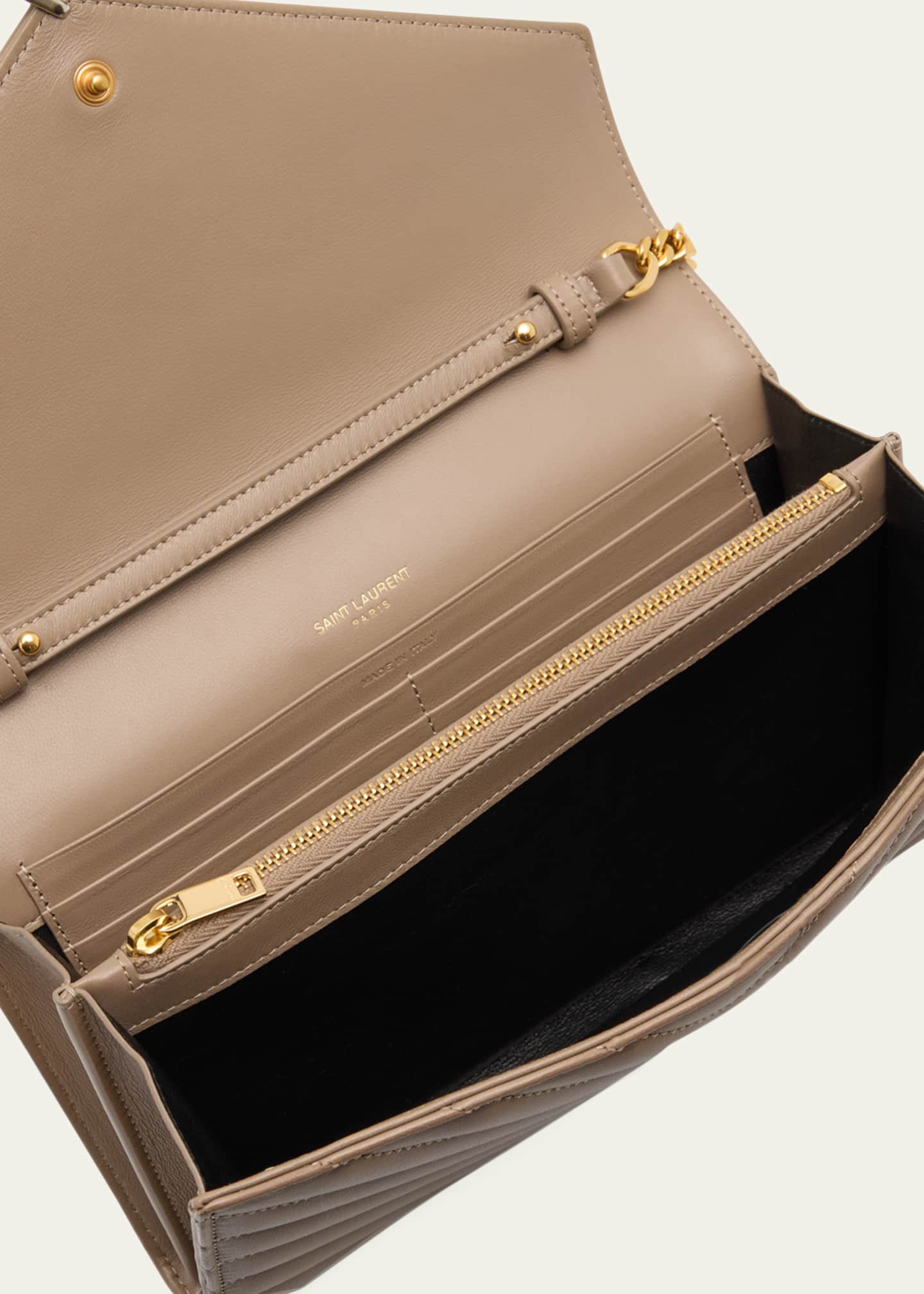 Saint Laurent YSL Monogram Large Wallet on Chain in Smooth Leather Image 4 of 5